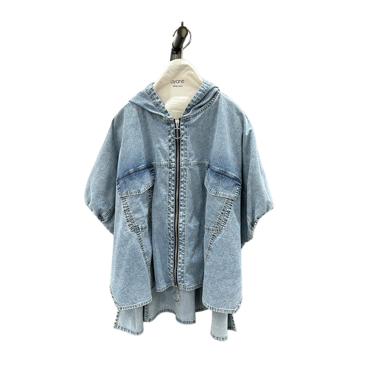 【ayane】ストレッチダンガリーポンチョ/836601