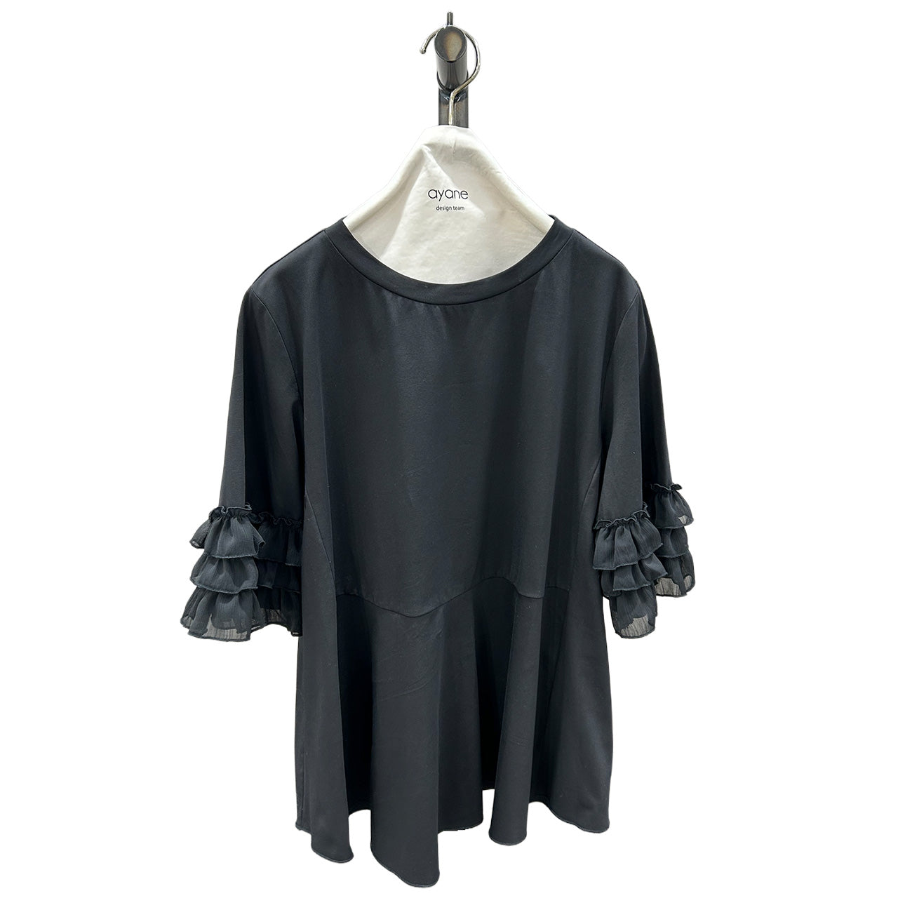 【ayane】フリルスリーブドッキングブラウスT/836609