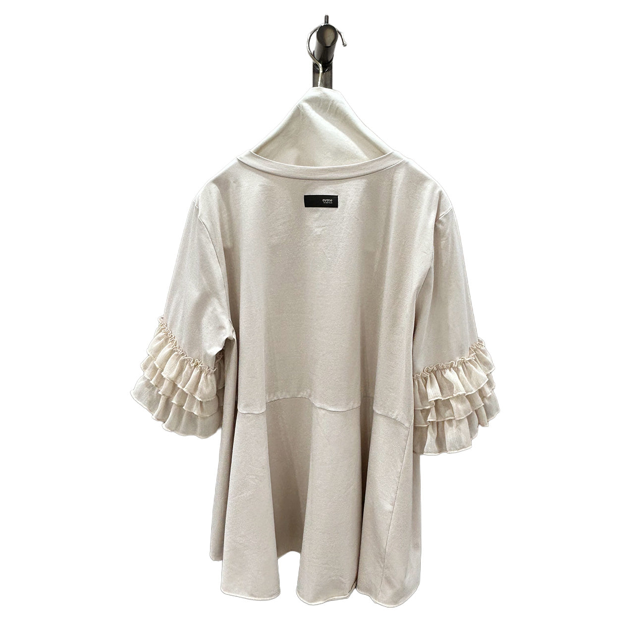 【ayane】フリルスリーブドッキングブラウスT/836609