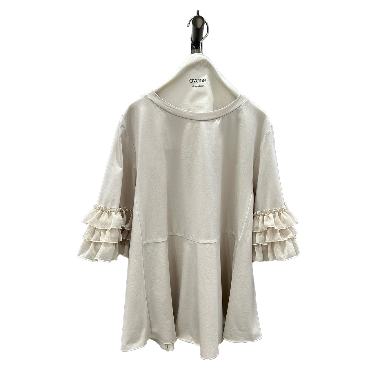 【ayane】フリルスリーブドッキングブラウスT/836609