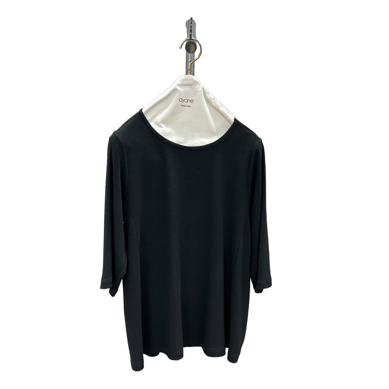 【ayane】リブ地5分袖Tシャツ/836613