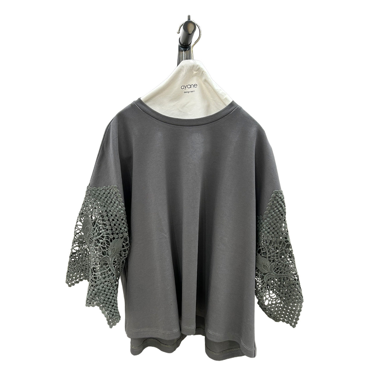 【ayane】袖レースTシャツ/836616