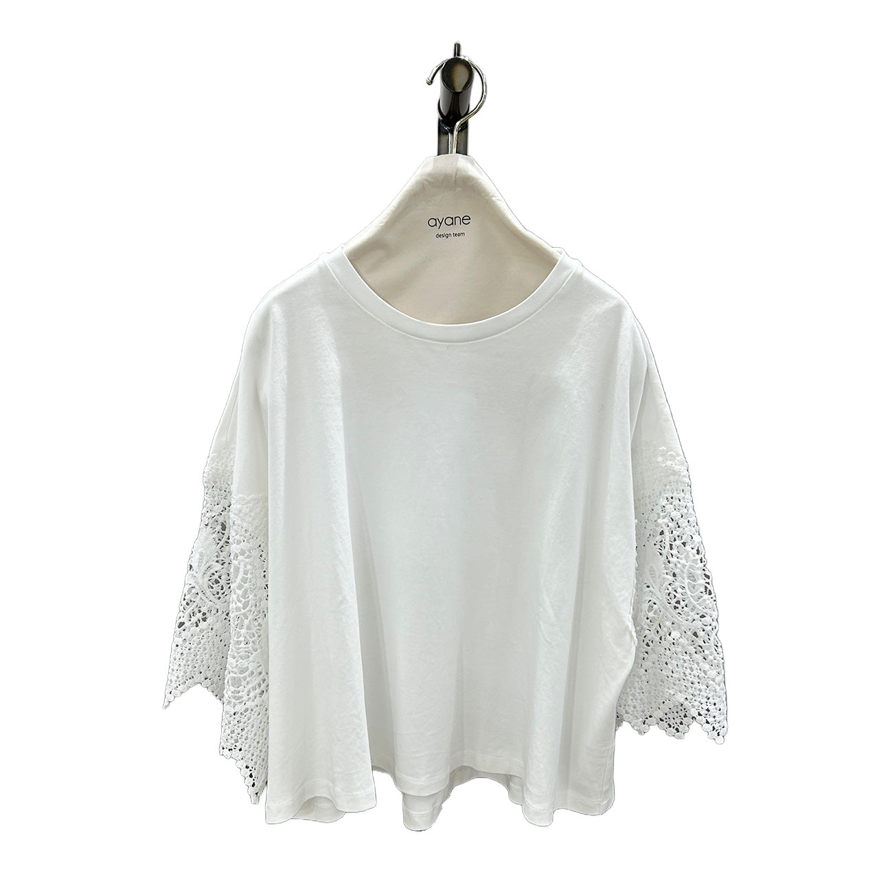 【ayane】袖レースTシャツ/836616
