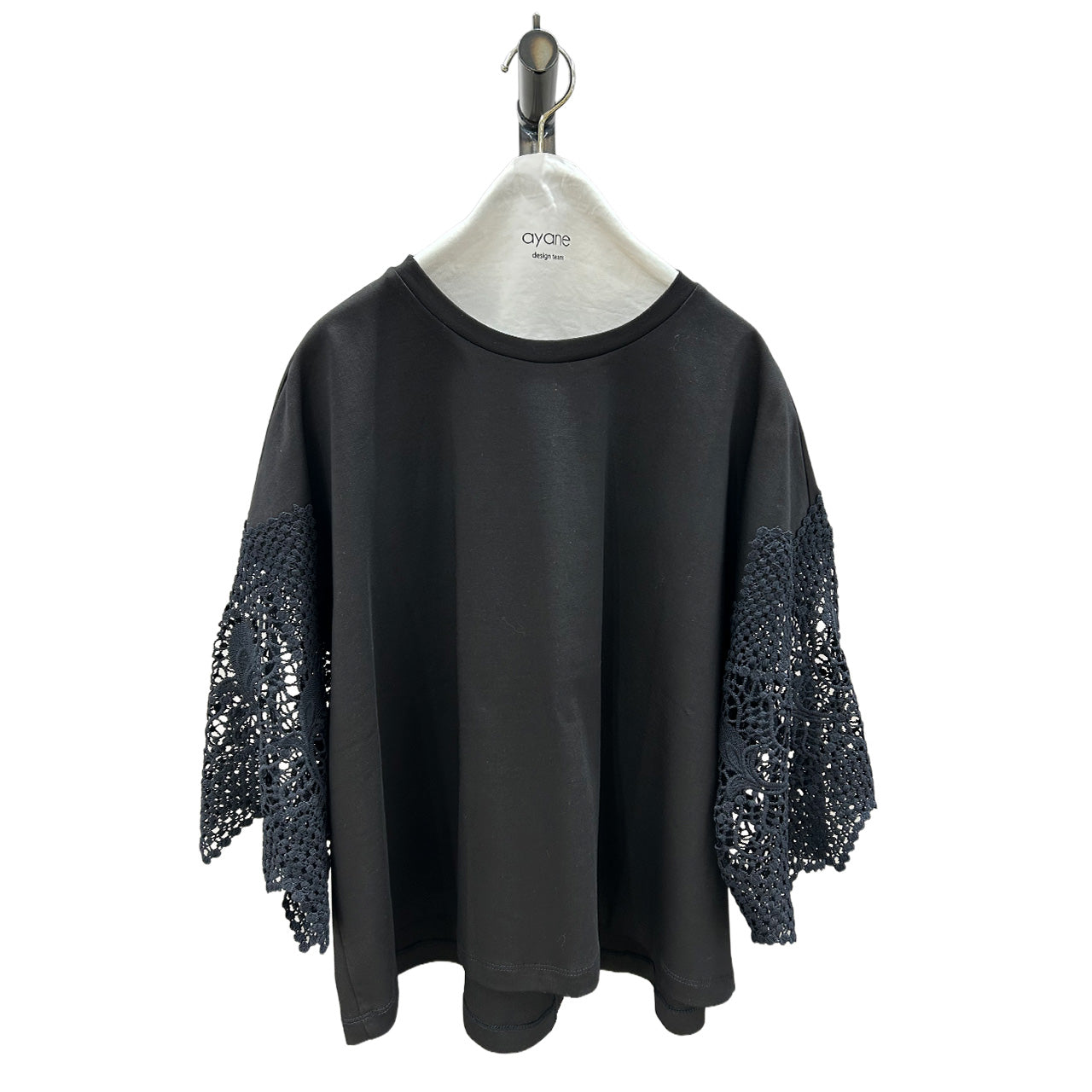 【ayane】袖レースTシャツ/836616