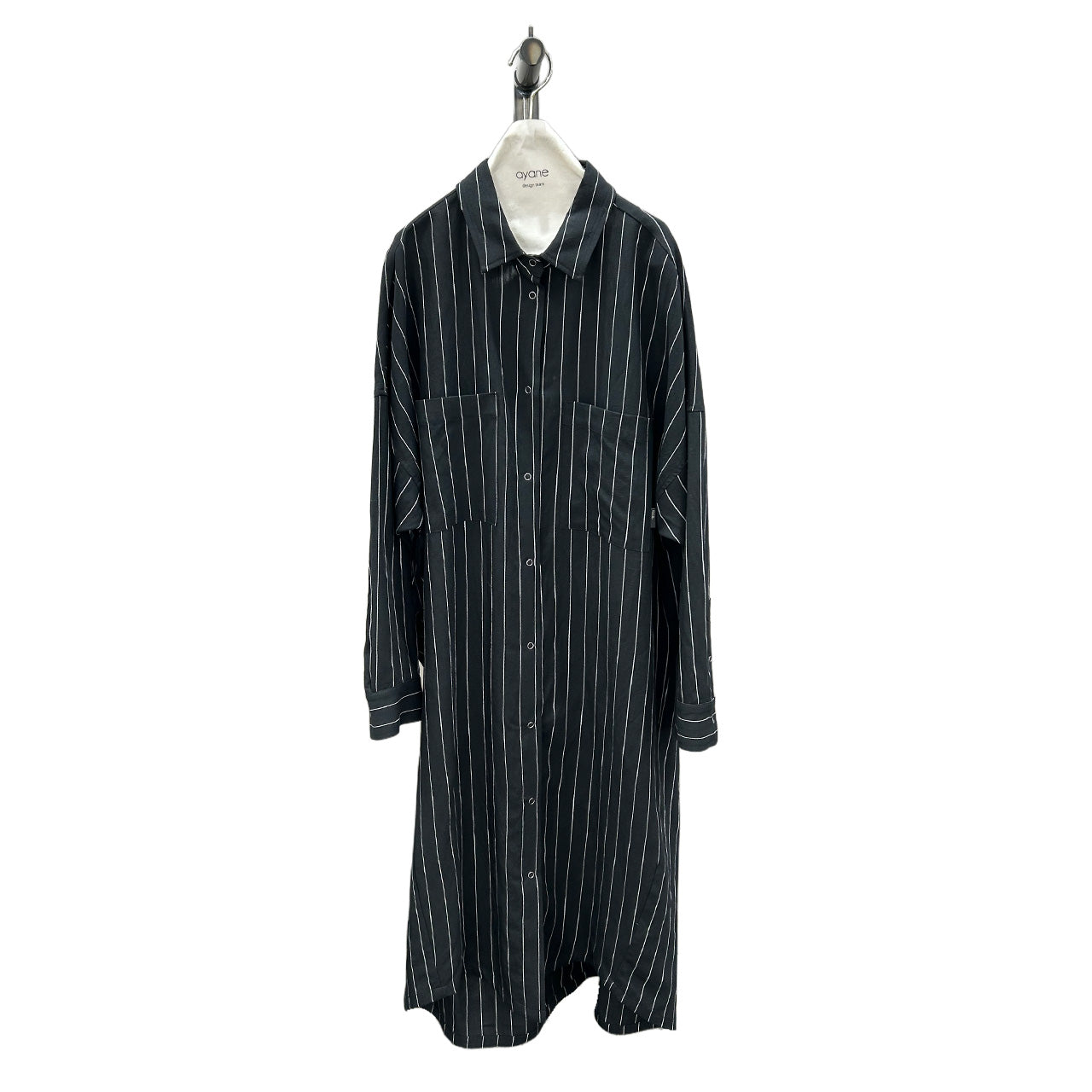 【ayane】ピンストライプロングシャツ/836618