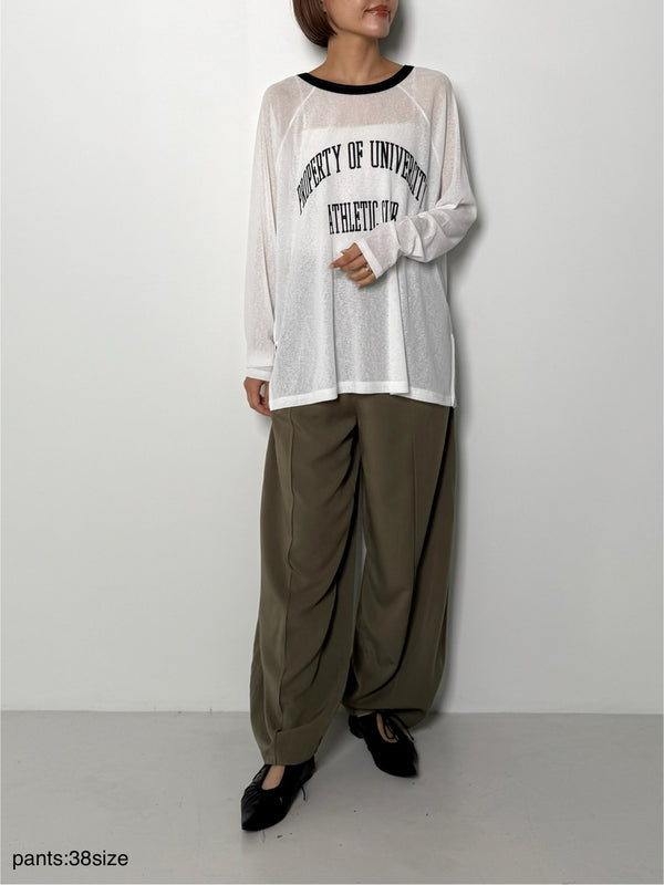 【CHIGNON】ラグランロゴシアーロンT/8456-496KK