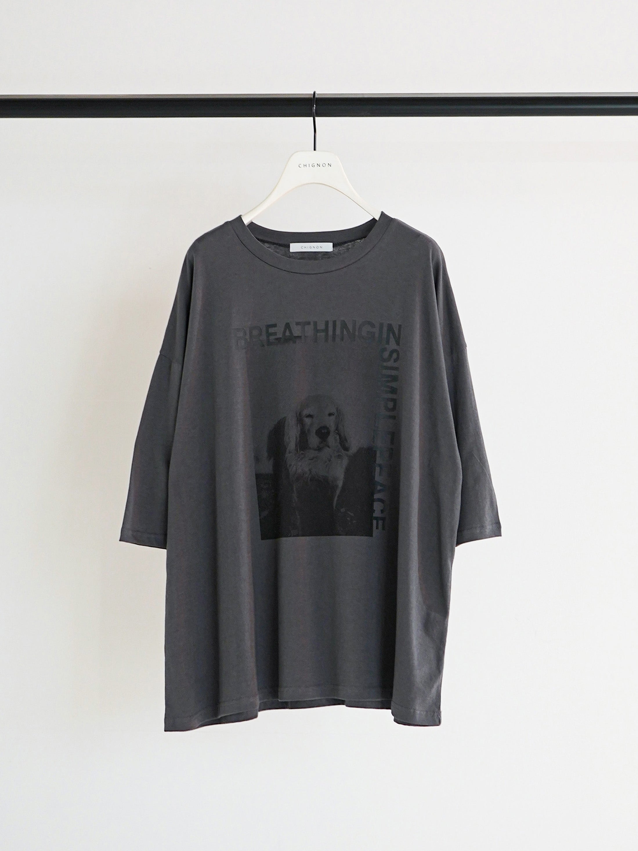 【CHIGNON】　アニマルフォト”DOG”Tee/8461-100KK