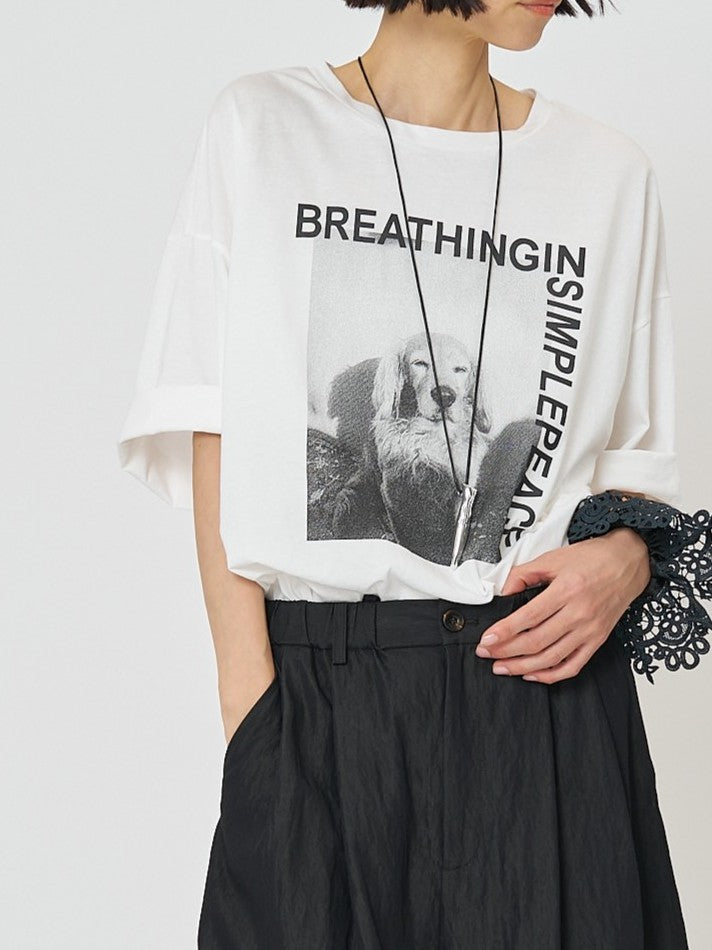 【CHIGNON】　アニマルフォト”DOG”Tee/8461-100KK