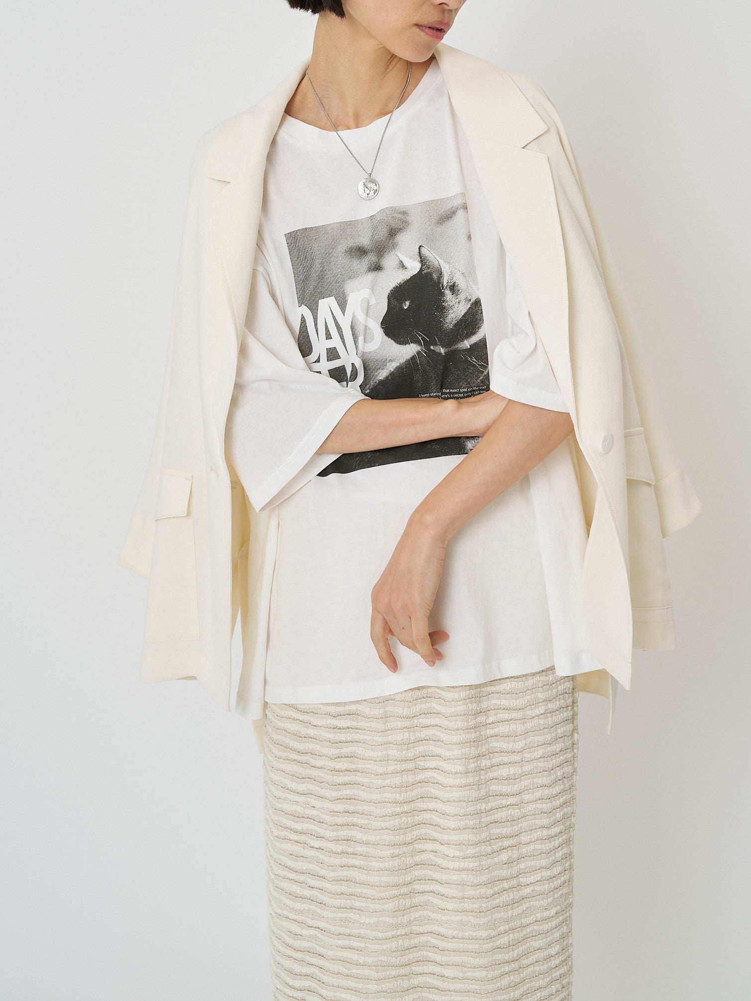 【CHIGNON】アニマルフォト”CAT”Tee/8461-101KK