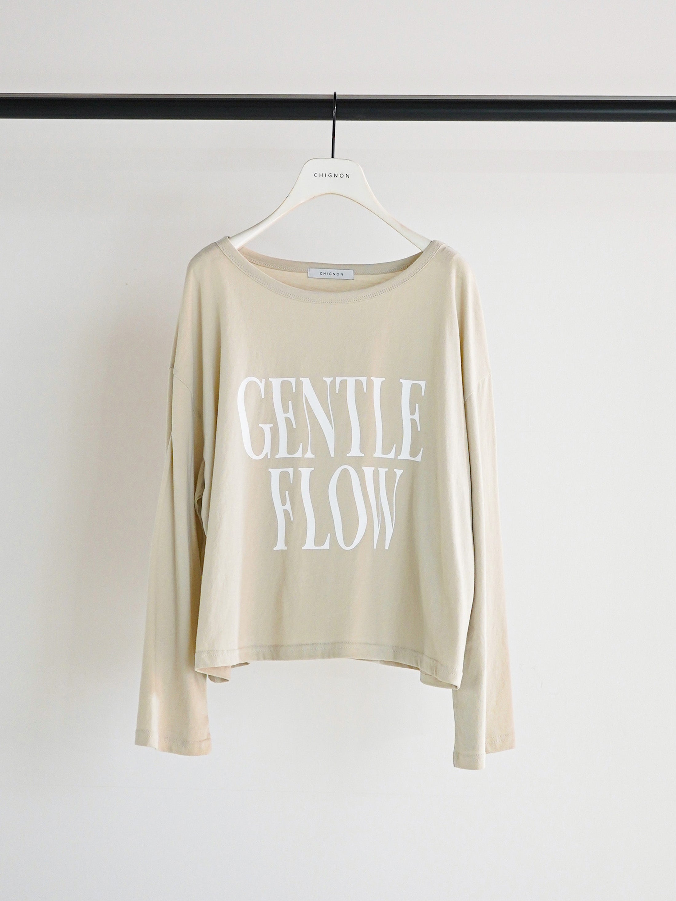 【CHIGNON】”FLOW”ウェイブロゴTee/8461-103KK