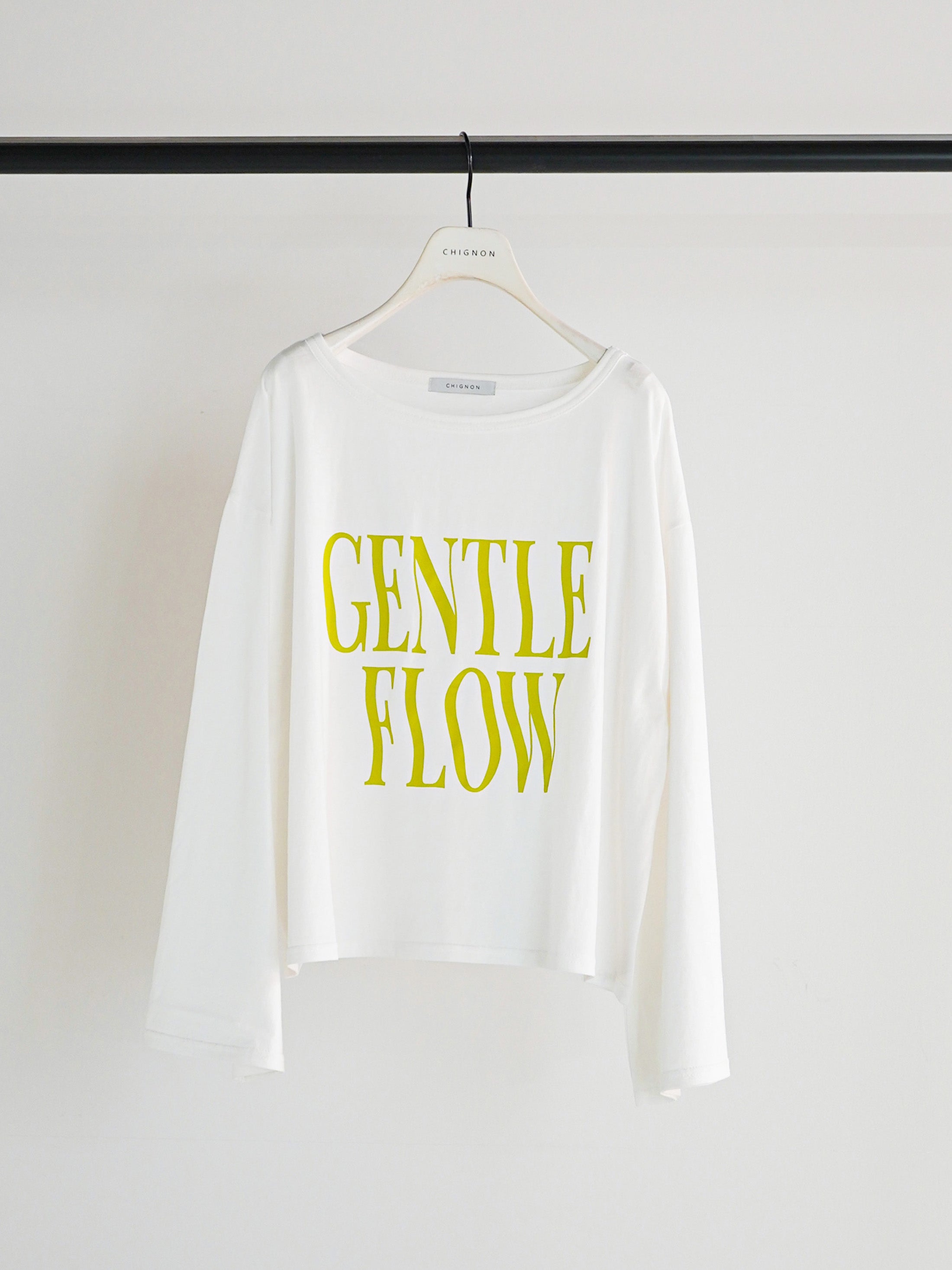 【CHIGNON】”FLOW”ウェイブロゴTee/8461-103KK
