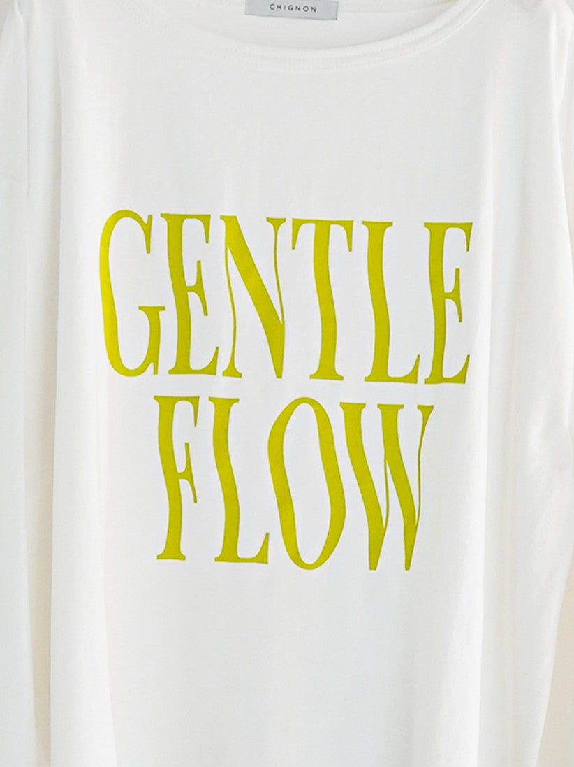 【CHIGNON】”FLOW”ウェイブロゴTee/8461-103KK