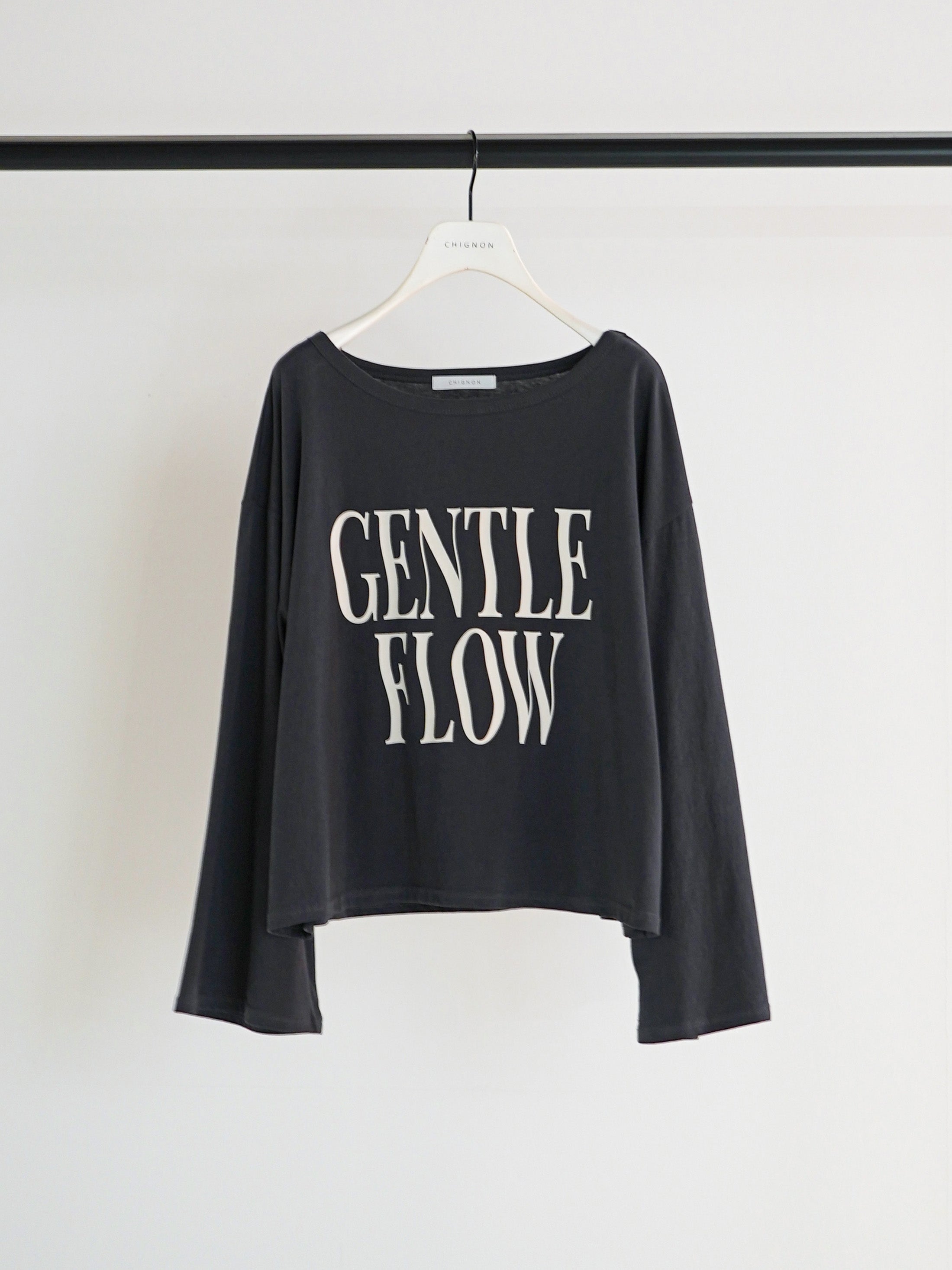 【CHIGNON】”FLOW”ウェイブロゴTee/8461-103KK