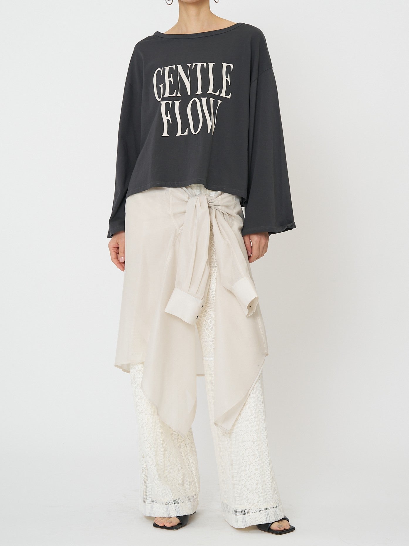 【CHIGNON】”FLOW”ウェイブロゴTee/8461-103KK