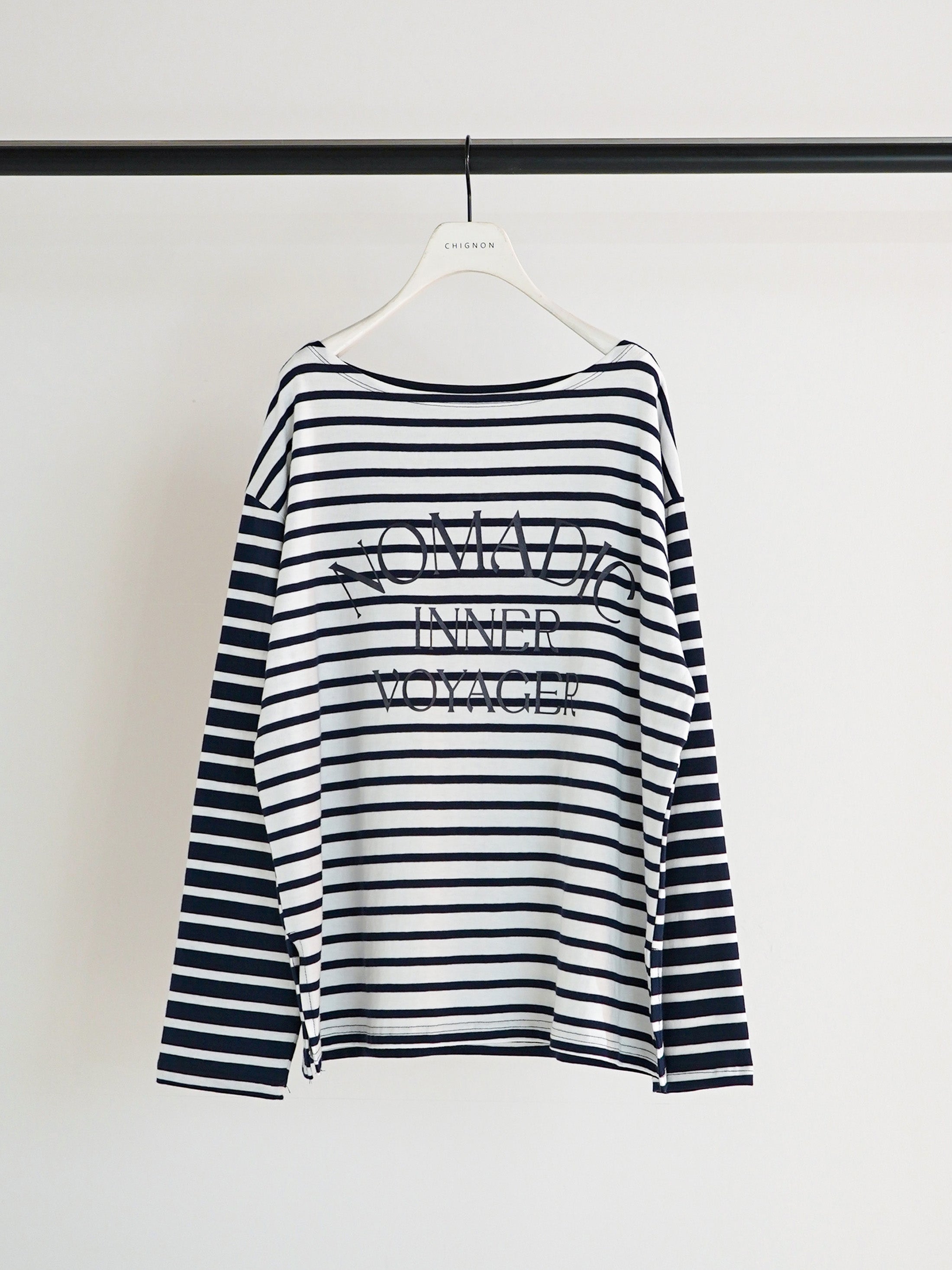 【CHIGNON】ボーダープリントロンTee/8461-104KK