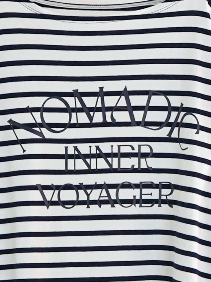 【CHIGNON】ボーダープリントロンTee/8461-104KK