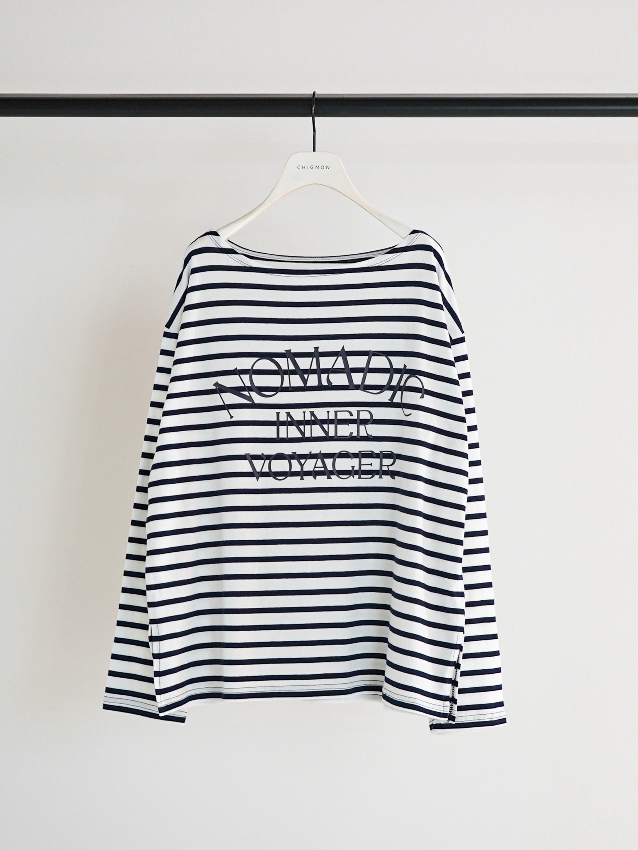 【CHIGNON】ボーダープリントロンTee/8461-104KK