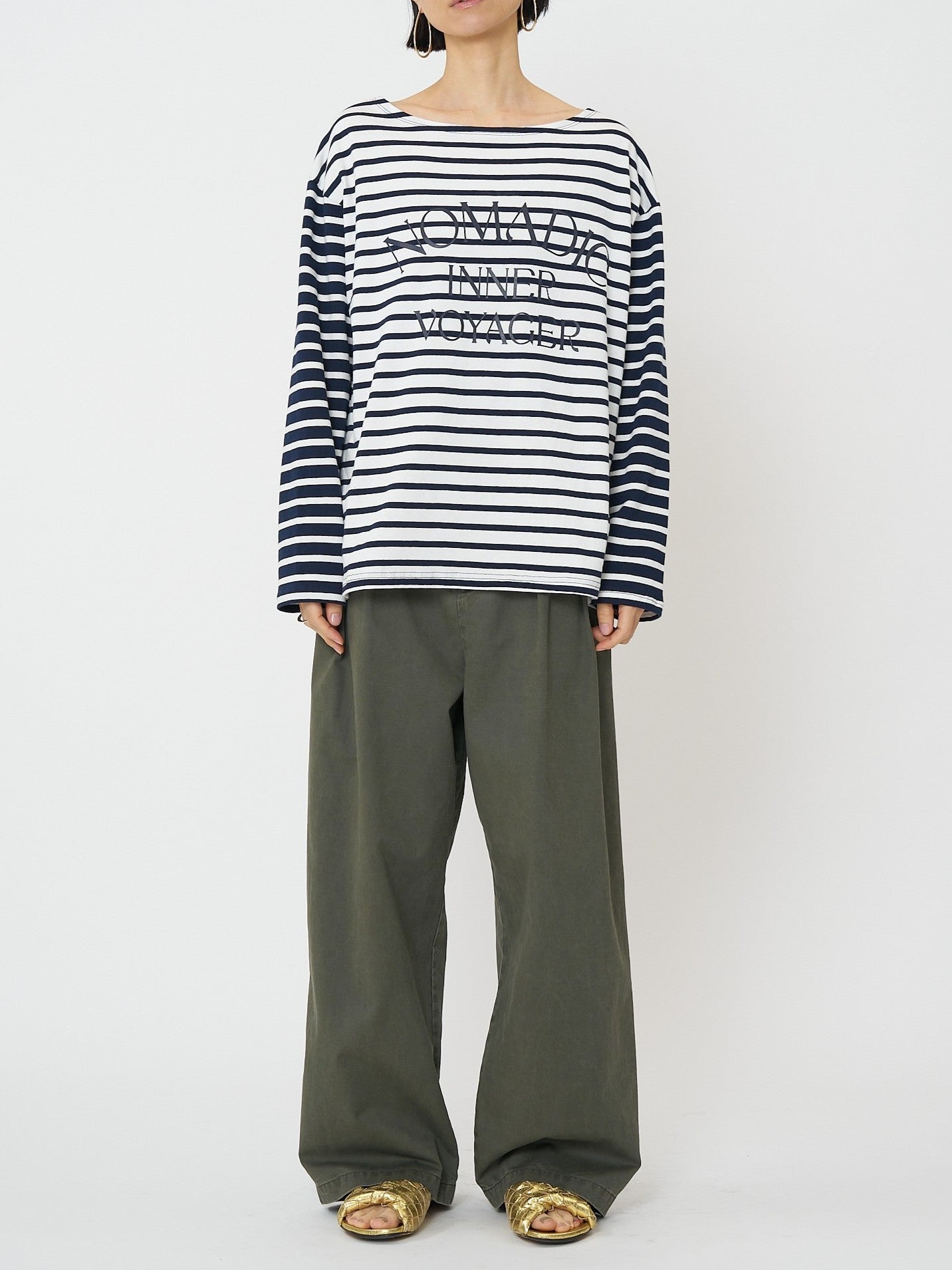 【CHIGNON】ボーダープリントロンTee/8461-104KK