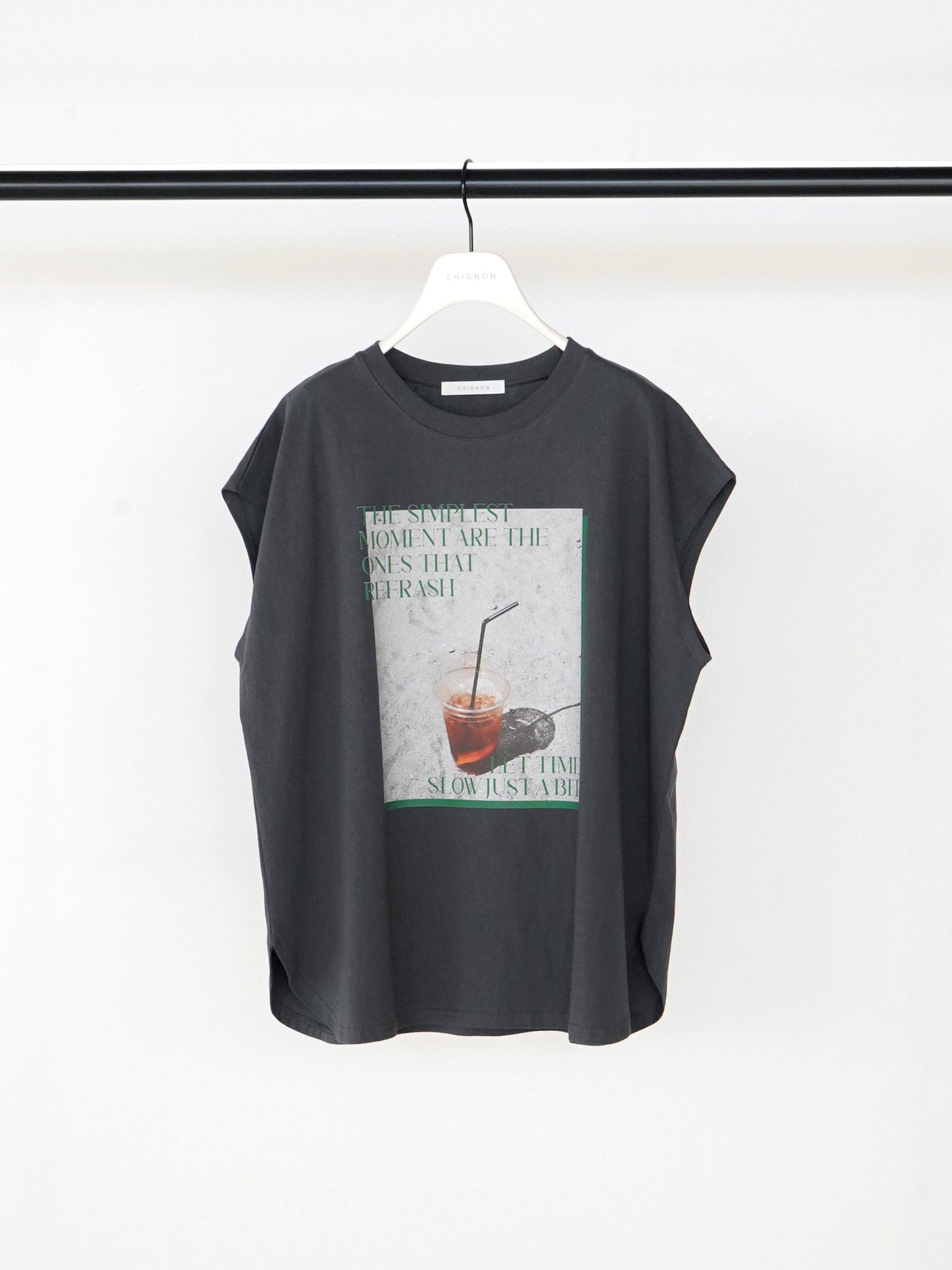 CHIGNON♥DRAMA プリントTシャツ 予約販売【 CHIGNON 】 DRAMA プリントTシャツ (8221-427) tax free