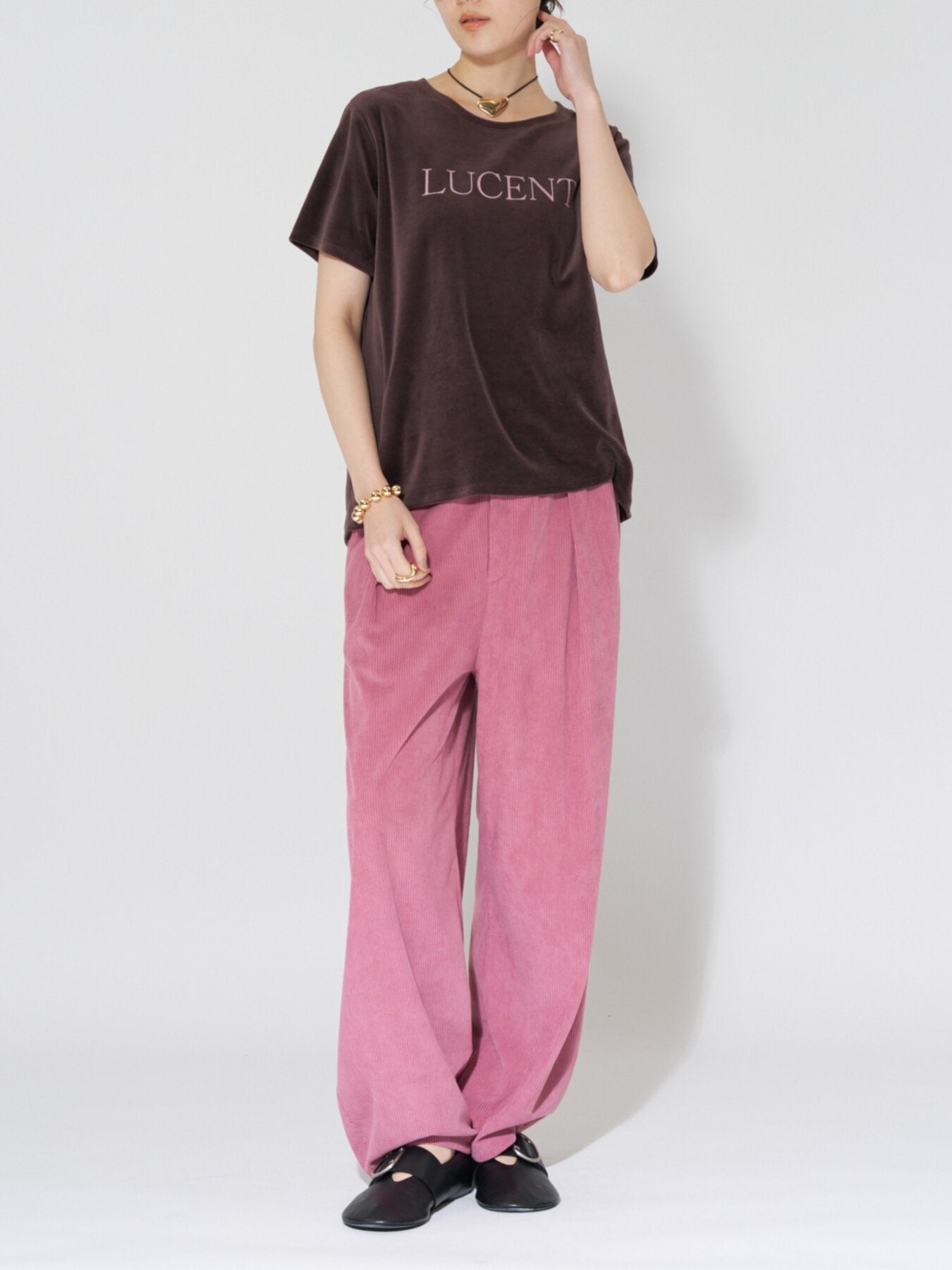 【CHIGNON】"LUCENT"プリントベロアT/8464-155KK