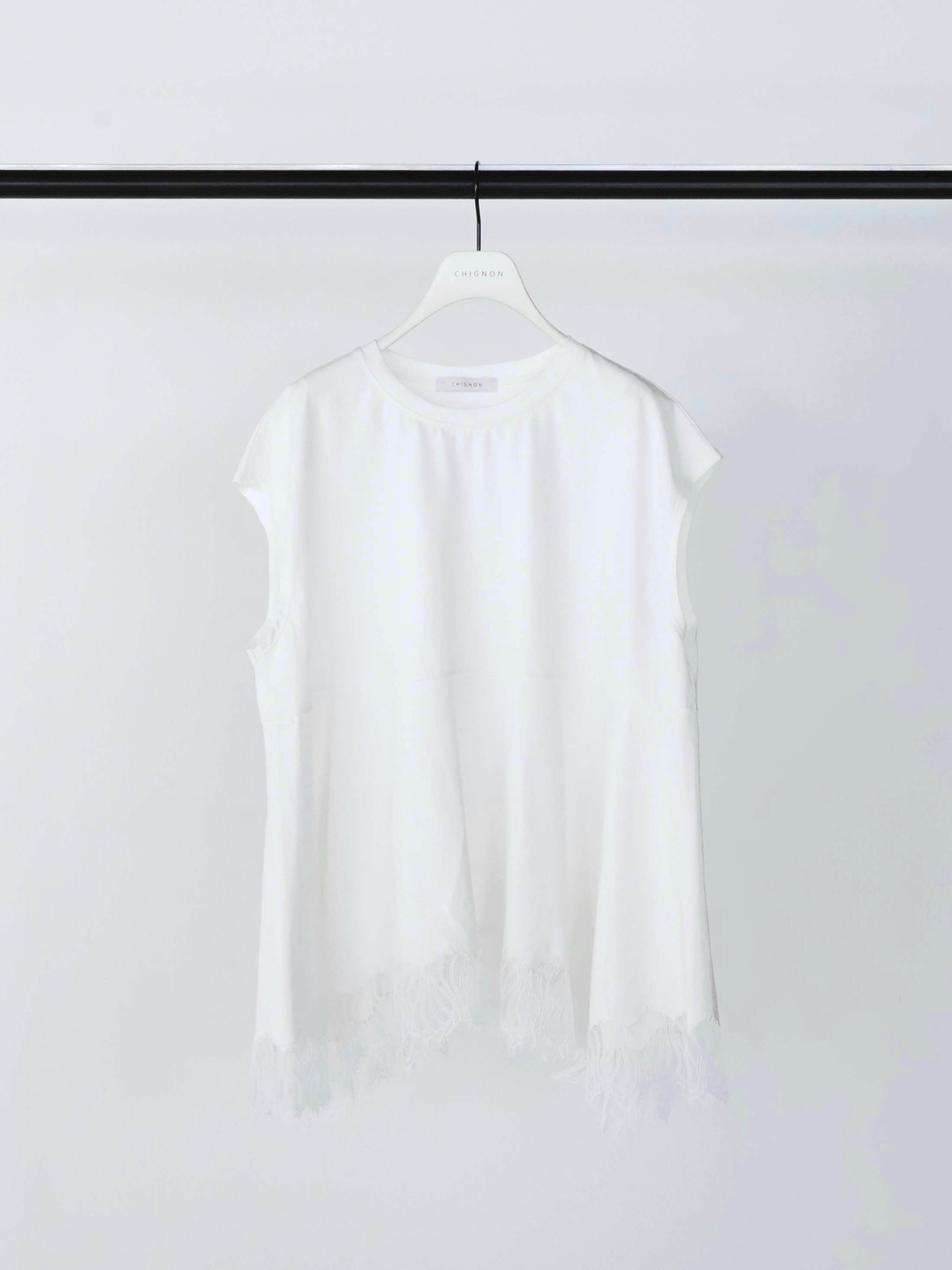 【CHIGNON】レースフレンチカットソー/8562-374NH
