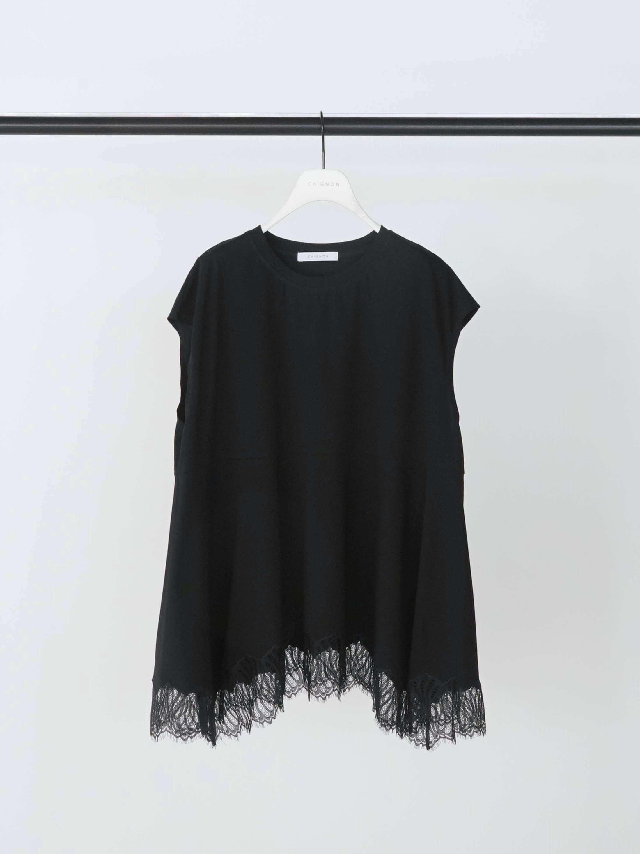【CHIGNON】レースフレンチカットソー/8562-374NH