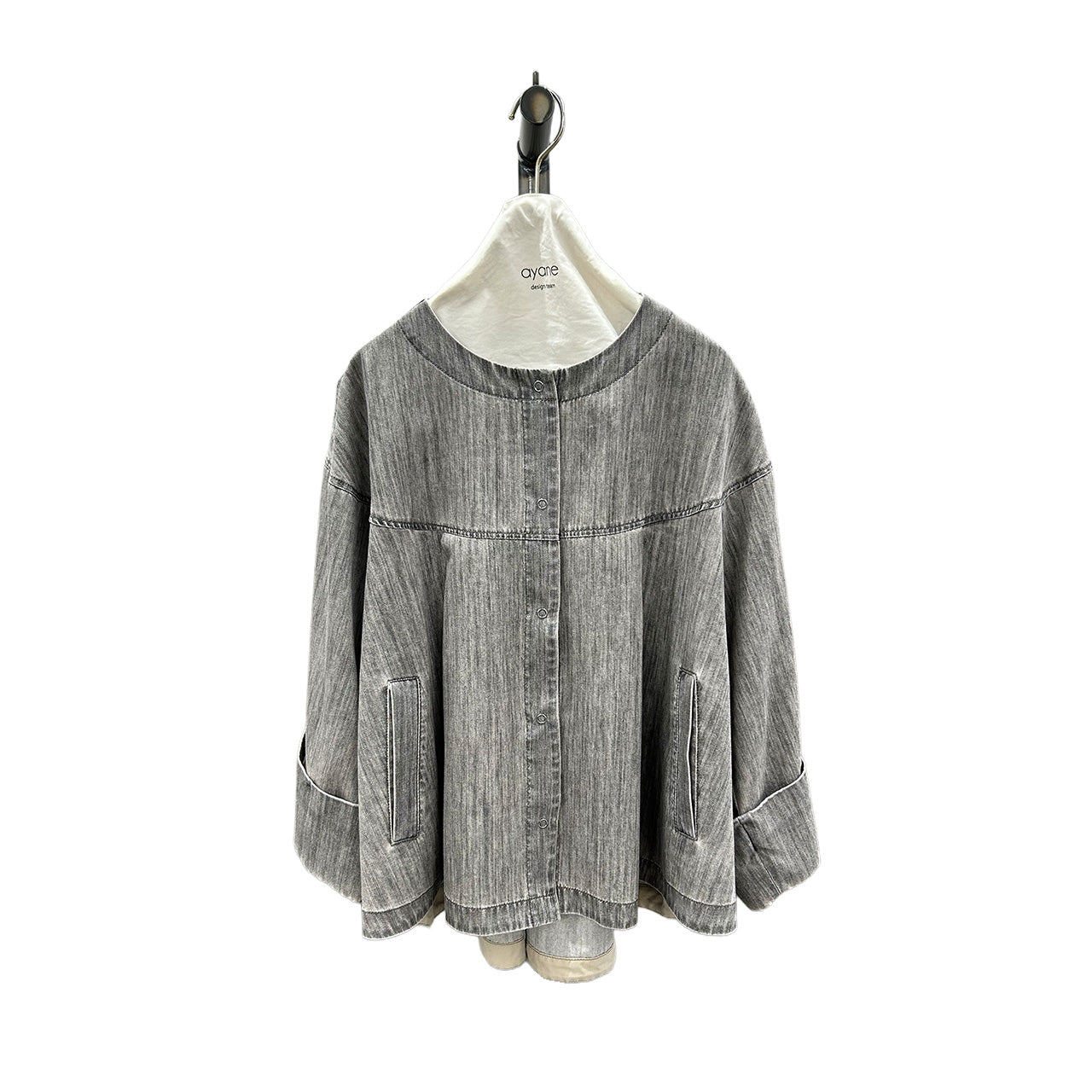 【ayane】ダンガリーフレアブラウスジャケット/856709