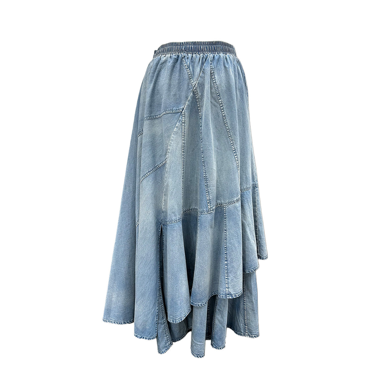 限定商品】【ayane】ダンガリー変形切り替えスカート/856712