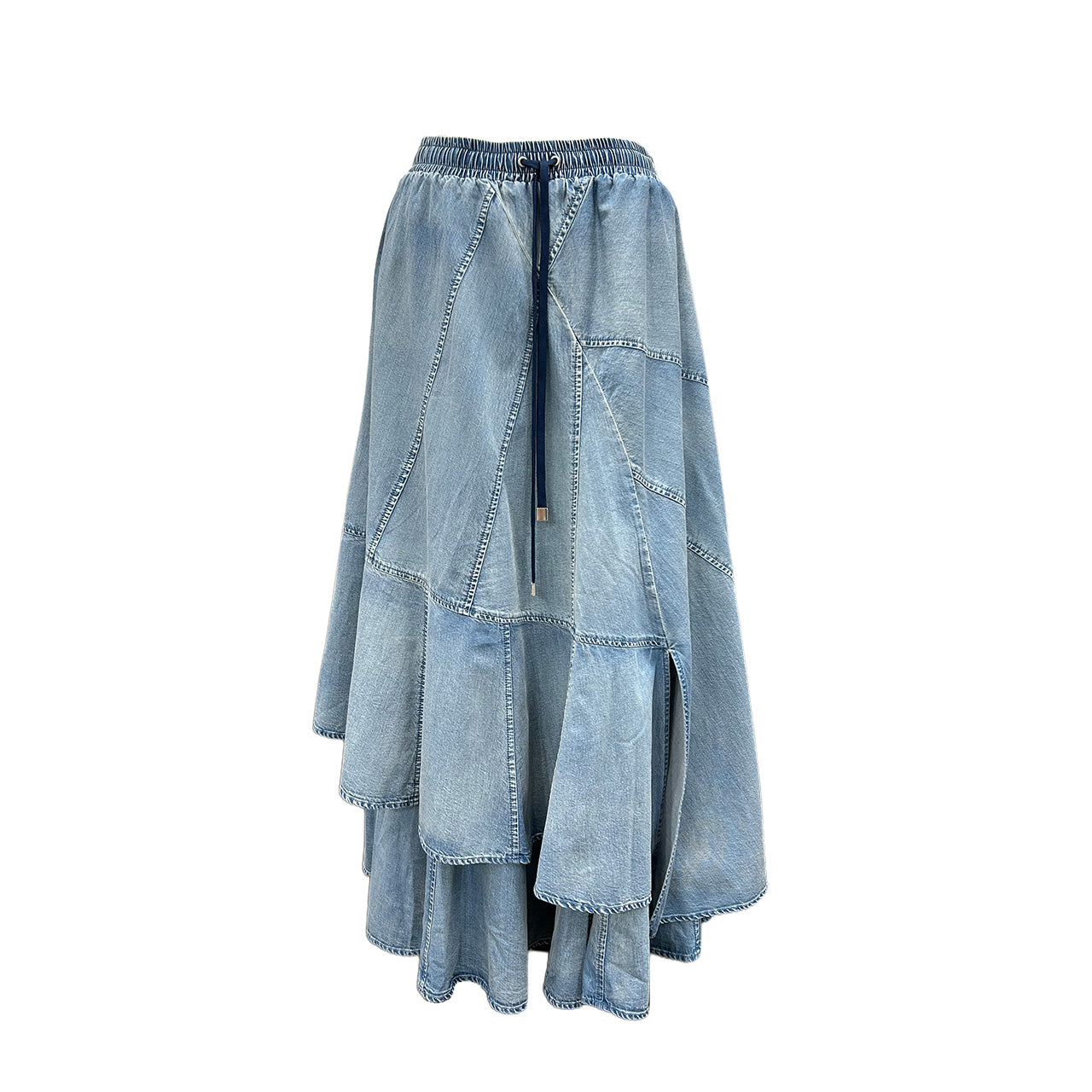 限定商品】【ayane】ダンガリー変形切り替えスカート/856712