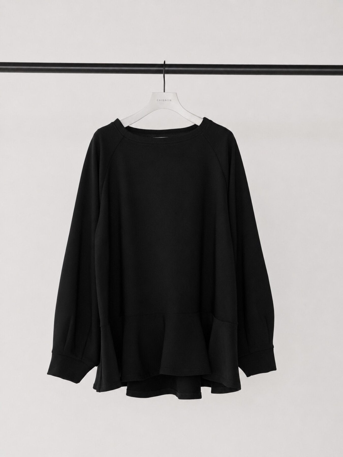 【CHIGNON】ブラッシュドペプラムプルオーバー/8865-386GL