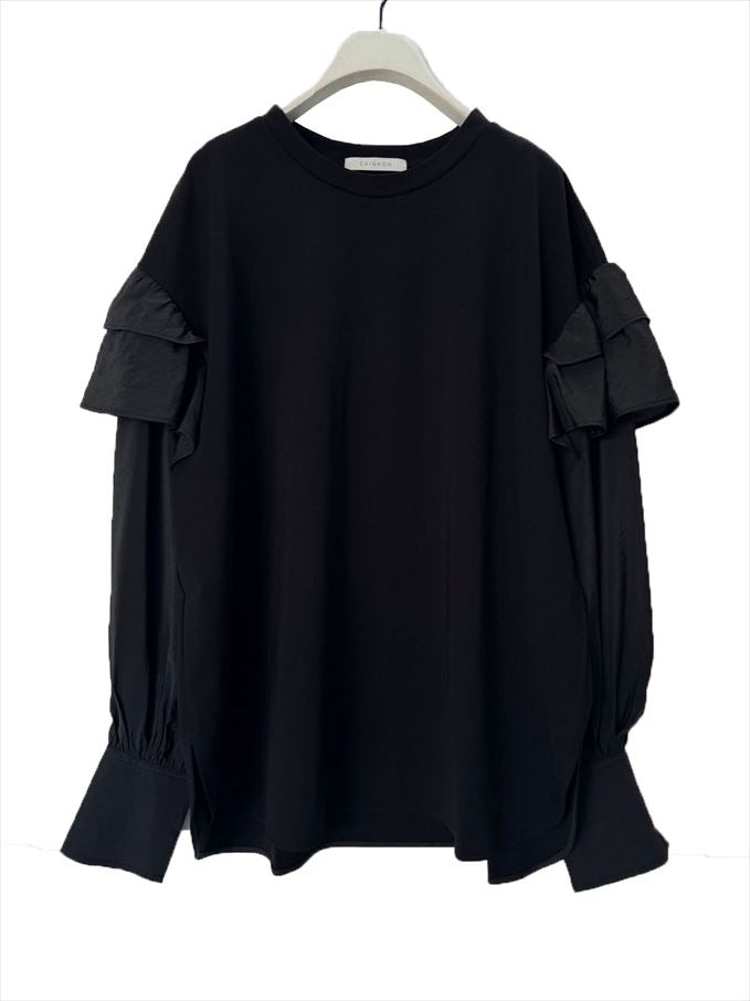 【CHIGNON】ポンチ布帛ドッキングブラウス/8956-432KK