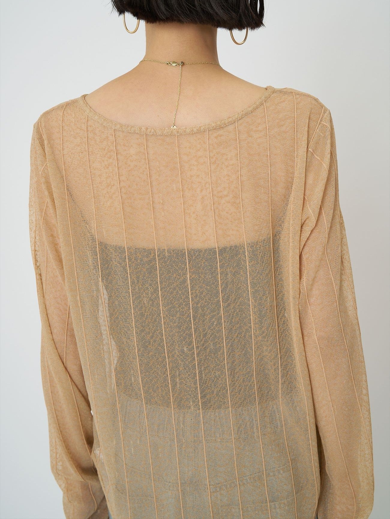 【CHIGNON】ストライプチュールトップス/8961-001KK