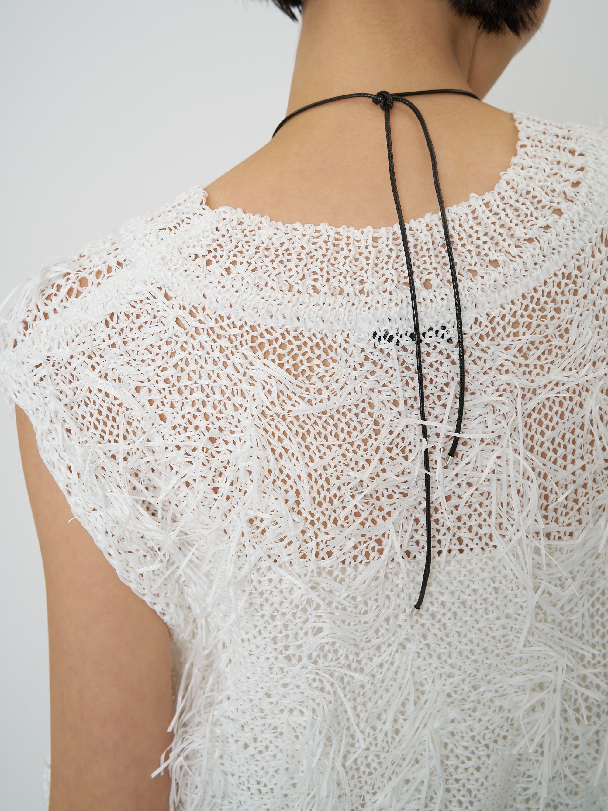 【CHIGNON】カットジャガードフリンジニットベスト/9261-091GS