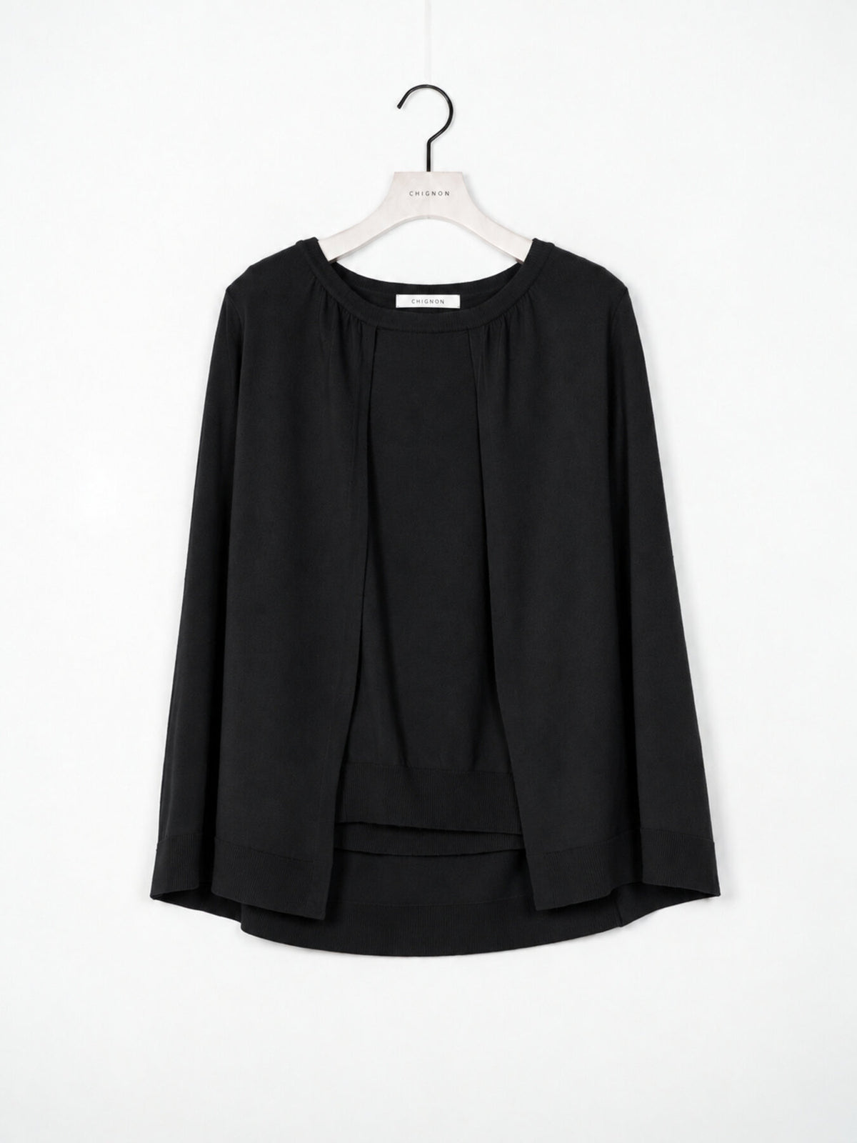 【CHIGNON】ケープレイヤードニットプルオーバー/9266-753GS