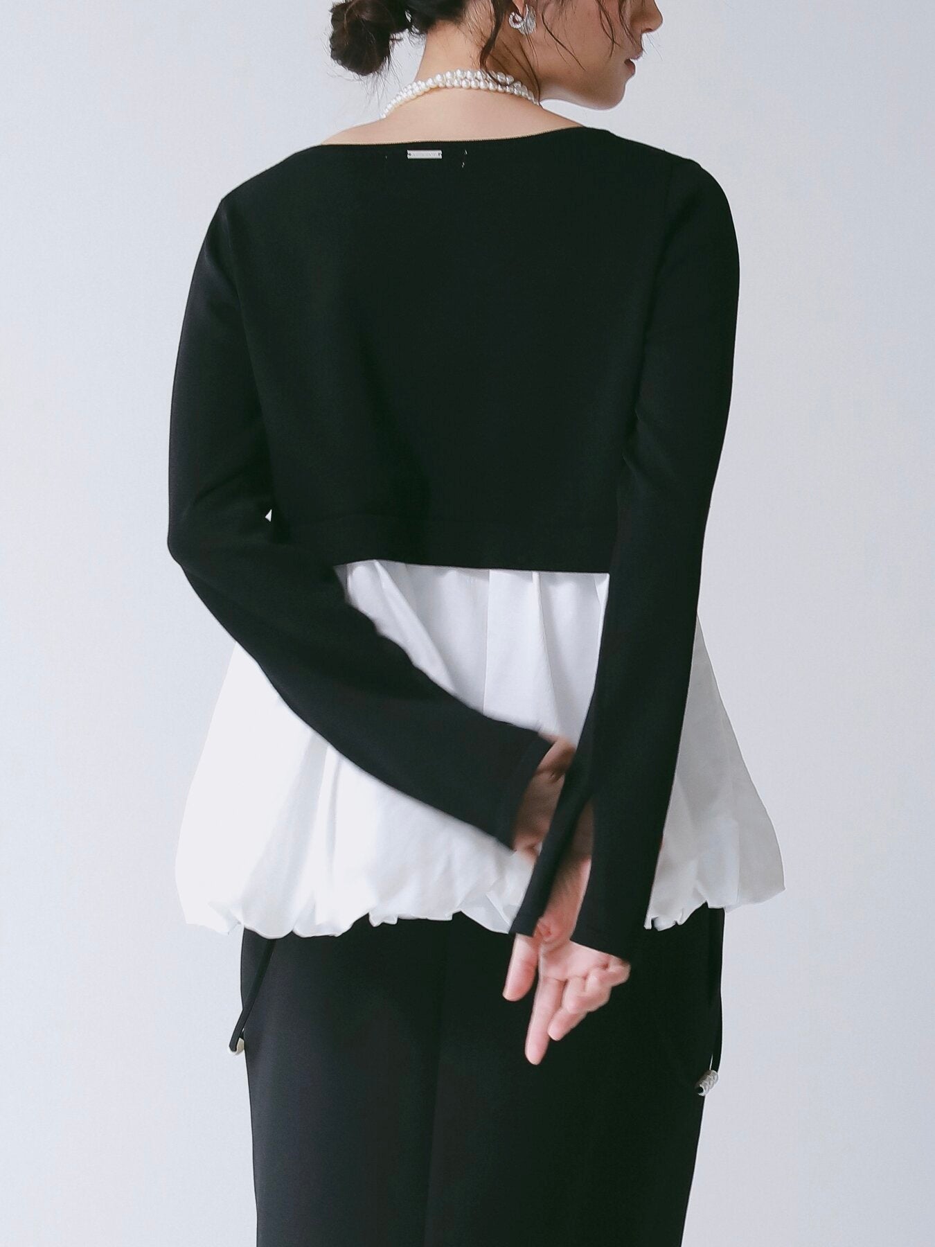 【CHIGNON】バルーンドッキングニットプルオーバー/9266-754GS