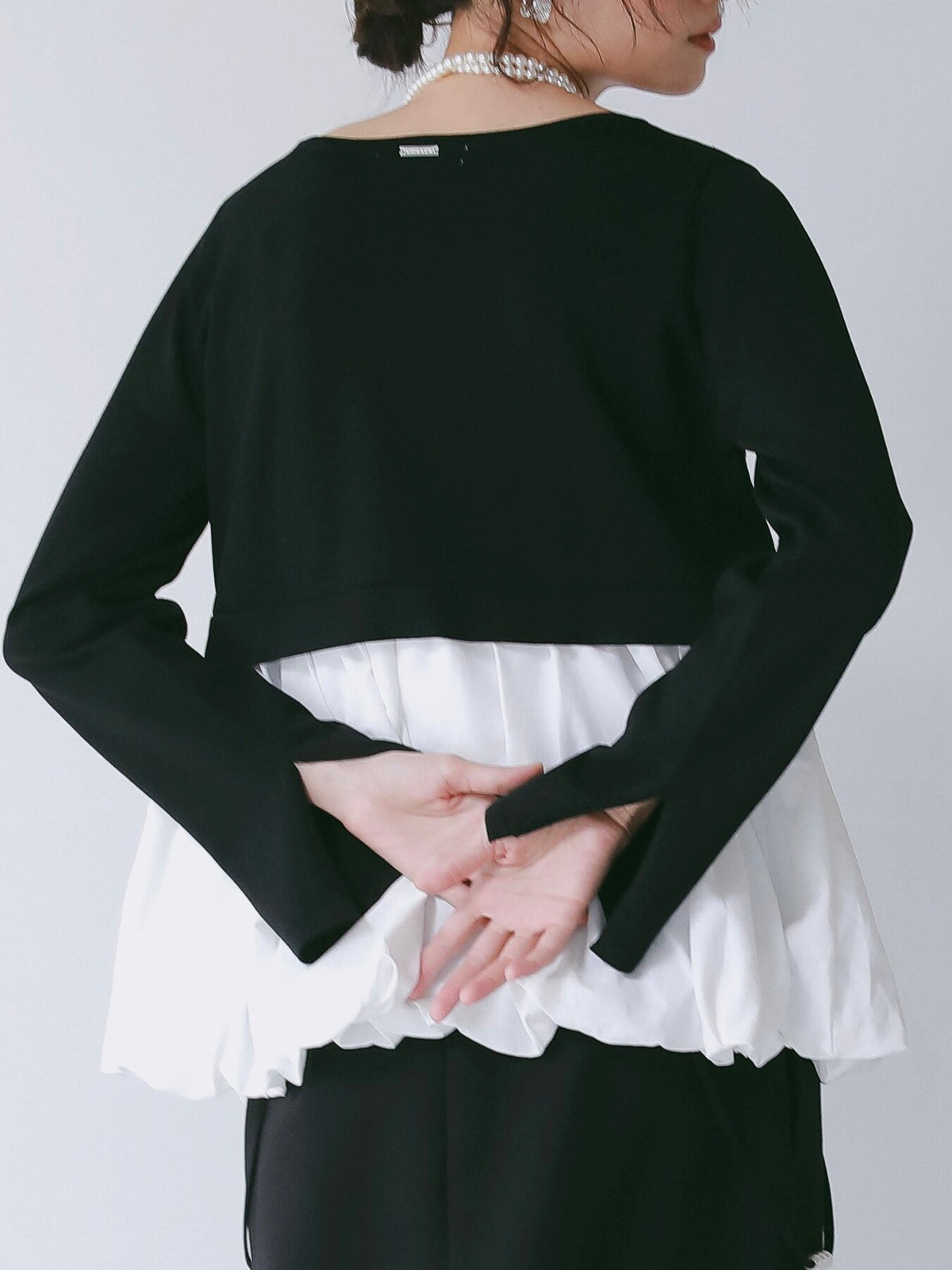【CHIGNON】バルーンドッキングニットプルオーバー/9266-754GS