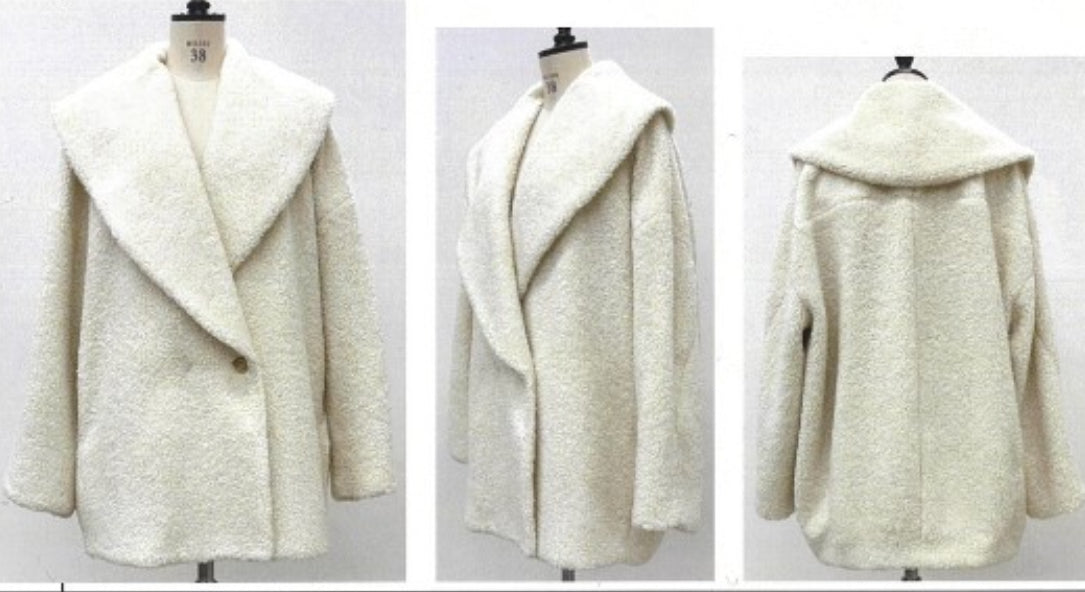 【CYNICAL】ケープカラーボアコクーンコート/552-94003