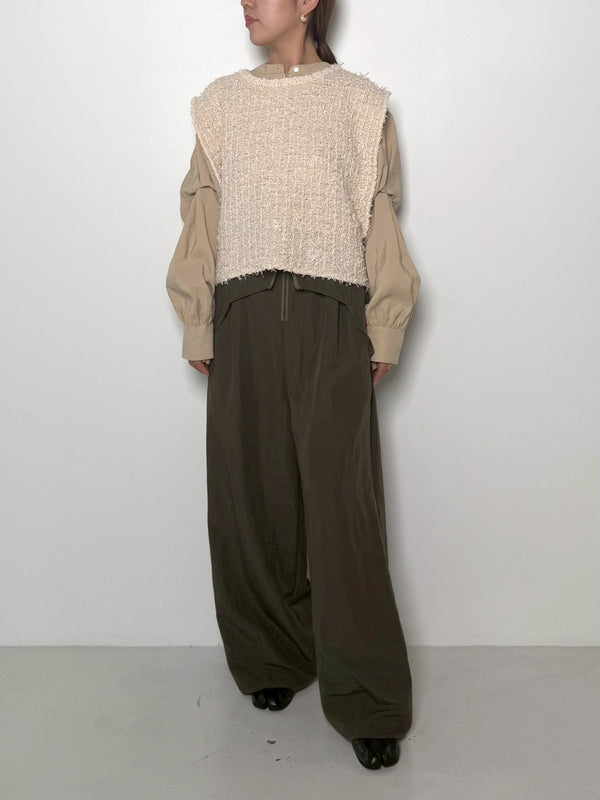 【CHIGNON】ツイードライクニットベスト/9556-480JR