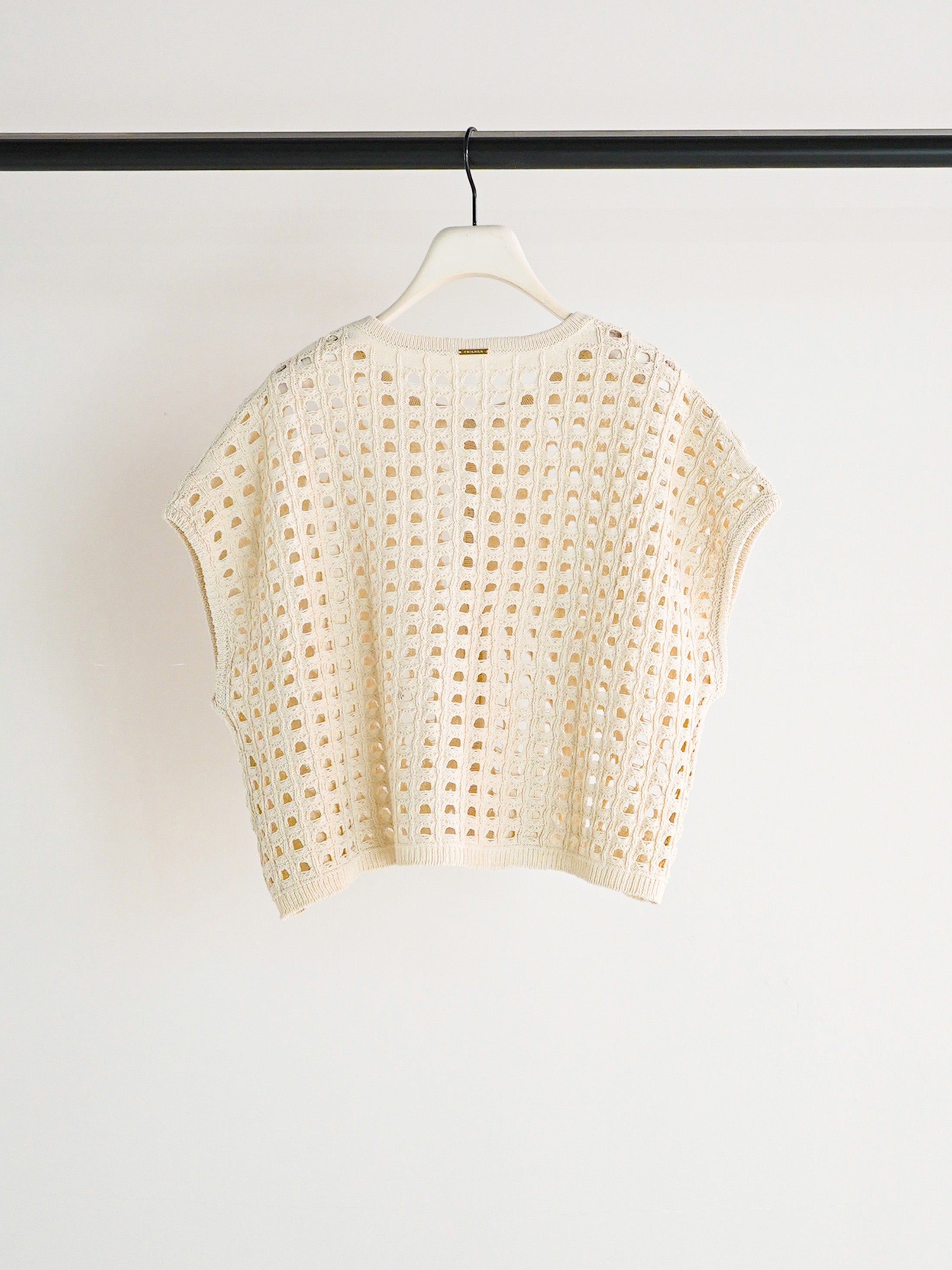 【CHIGNON】メッシュボックスニットベスト/9561-098DP