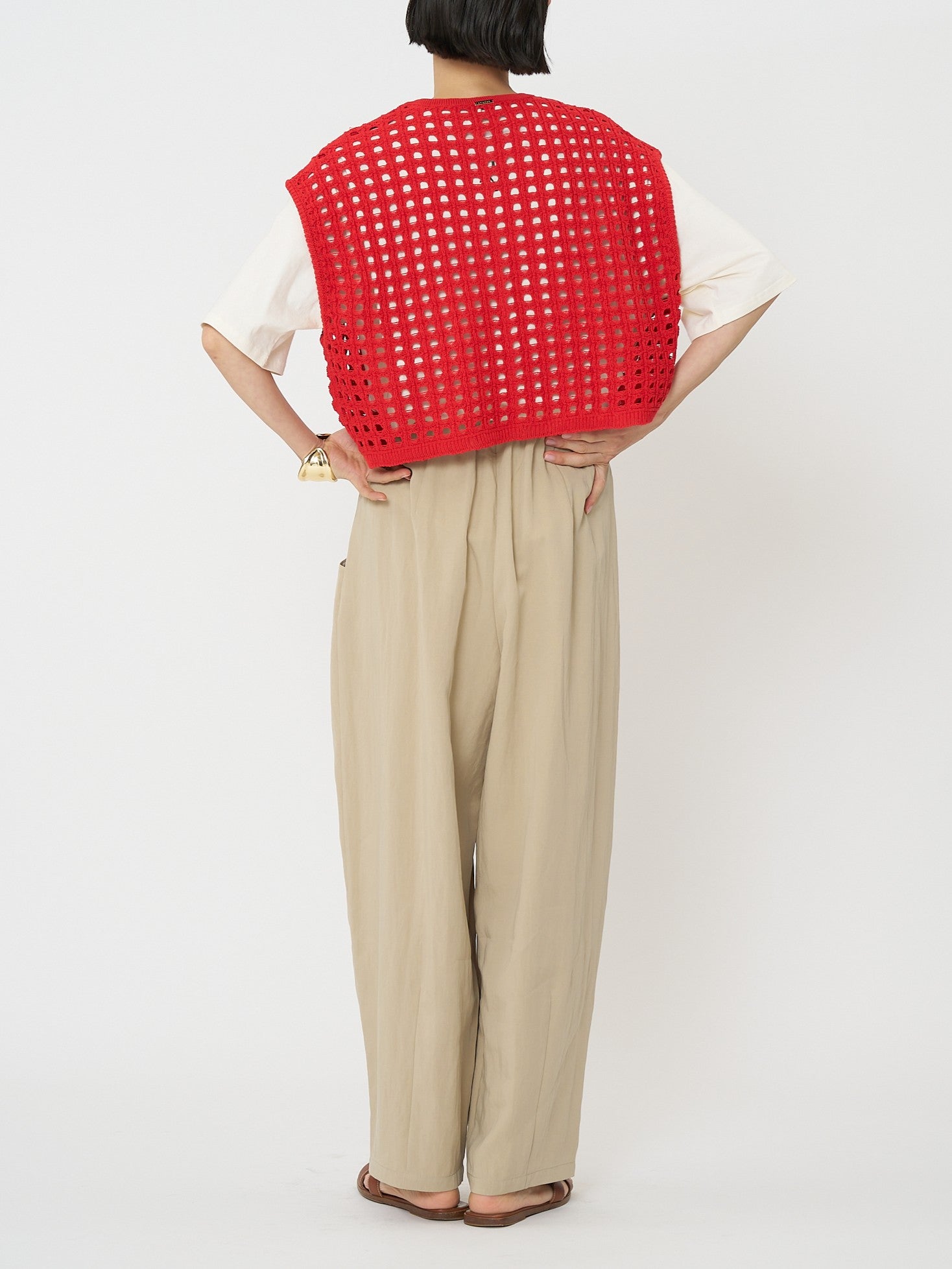 【CHIGNON】メッシュボックスニットベスト/9561-098DP