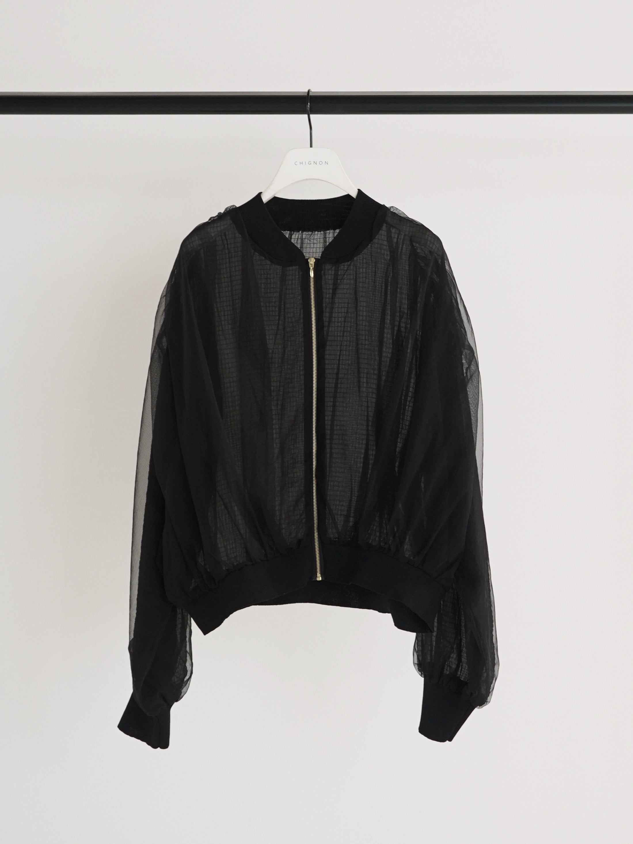 【CHIGNON】チュールボリュームブルゾン/9861-093GS