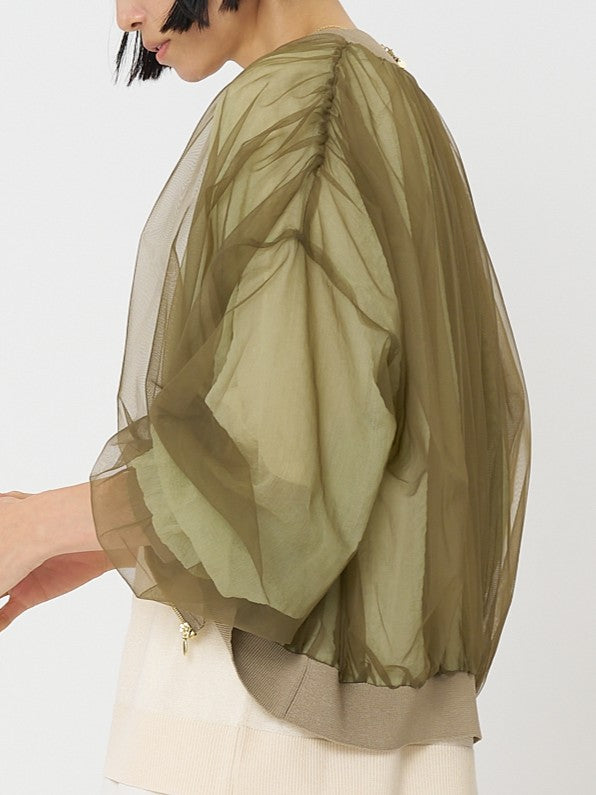 【CHIGNON】チュールボリュームブルゾン/9861-093GS