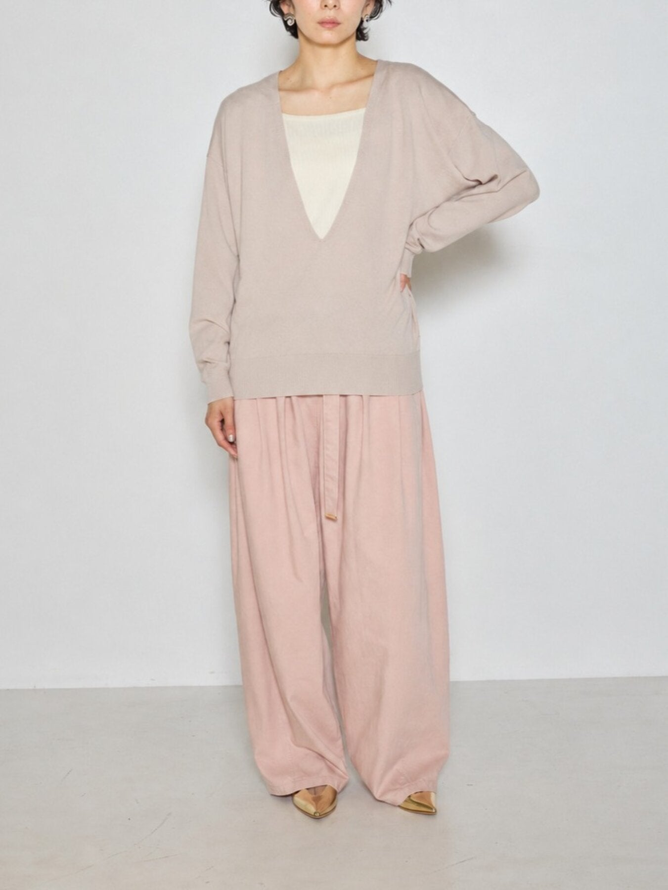 【CHIGNON】 2wayレイヤードニット/9865-428GS