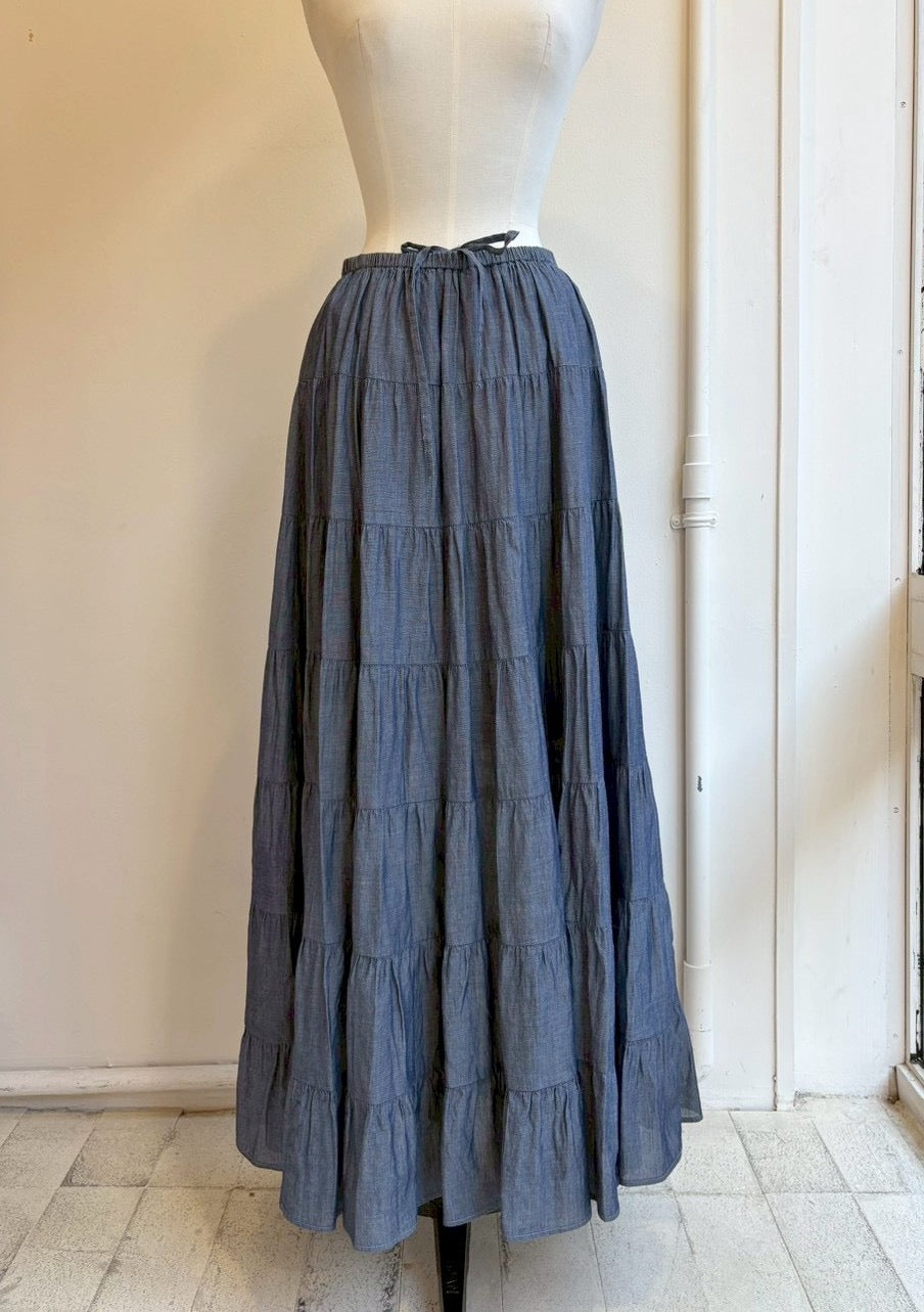 【anana】シアーデニムティアードスカート/a86-012