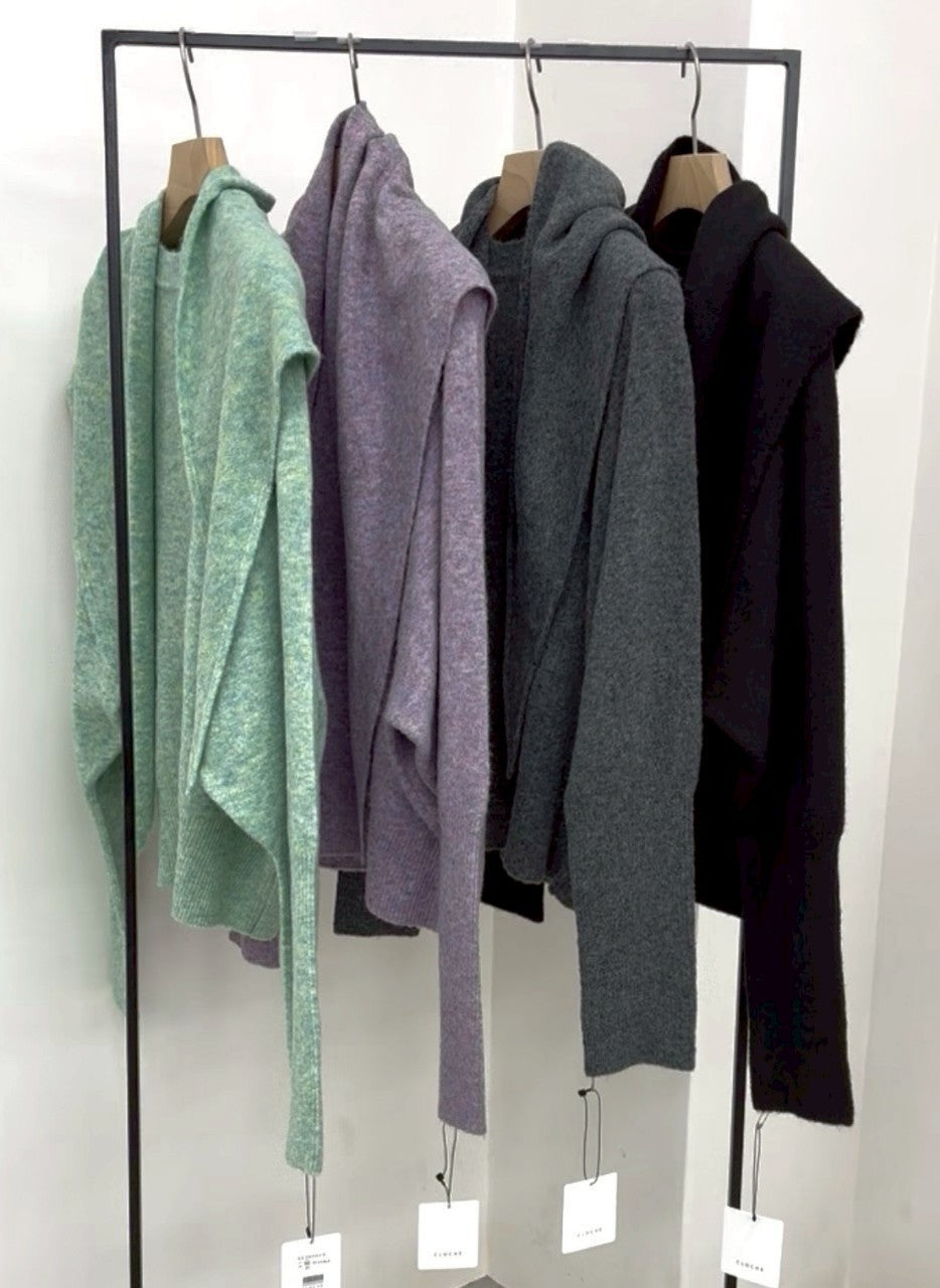 CLOCHE】三角ストール付きニット/552-85606