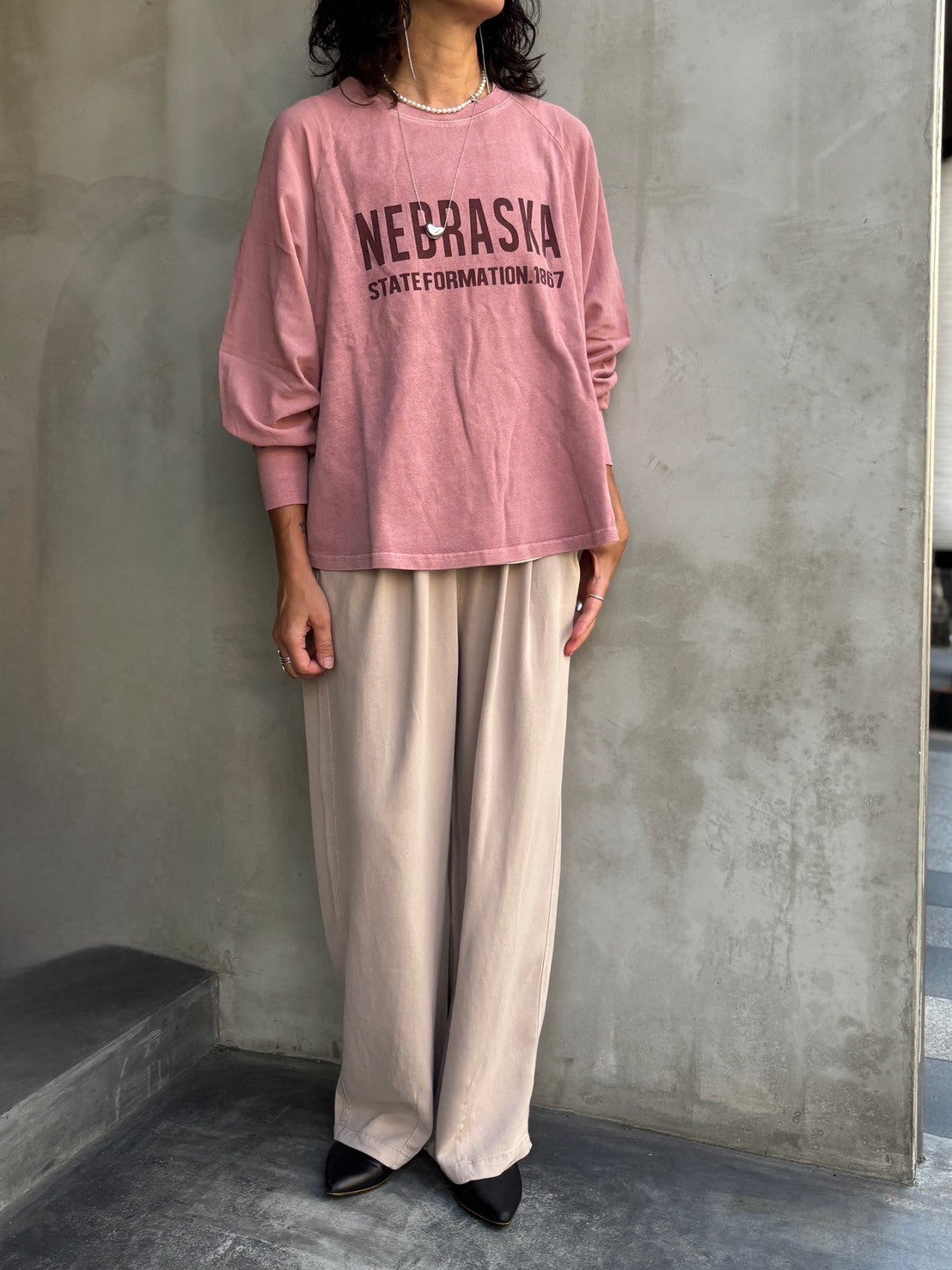 【flamingo firm】袖シアーロンT/150310