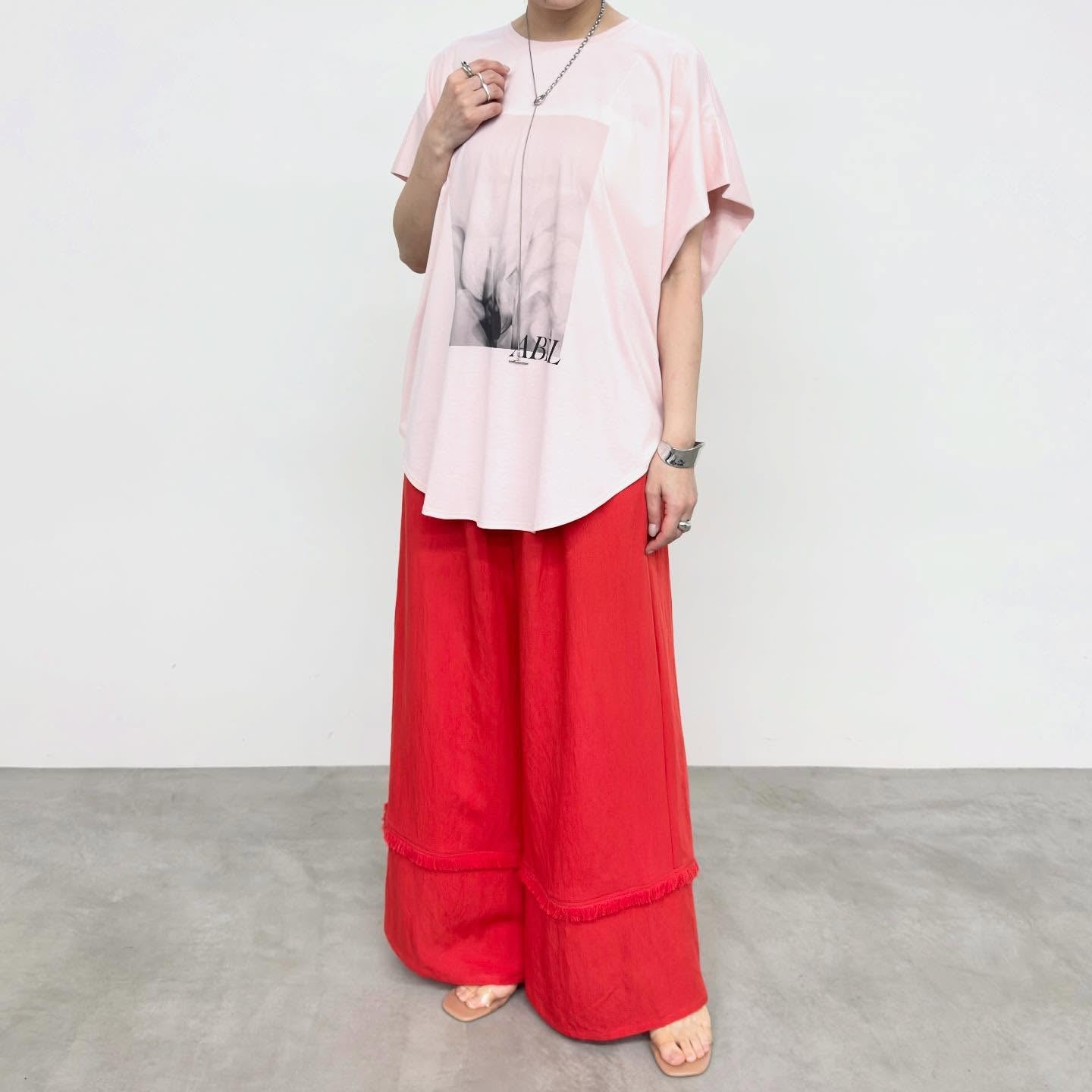 【NUS】コンパクトクールローレル天笠タックススリーブフォトTシャツ/610-35045