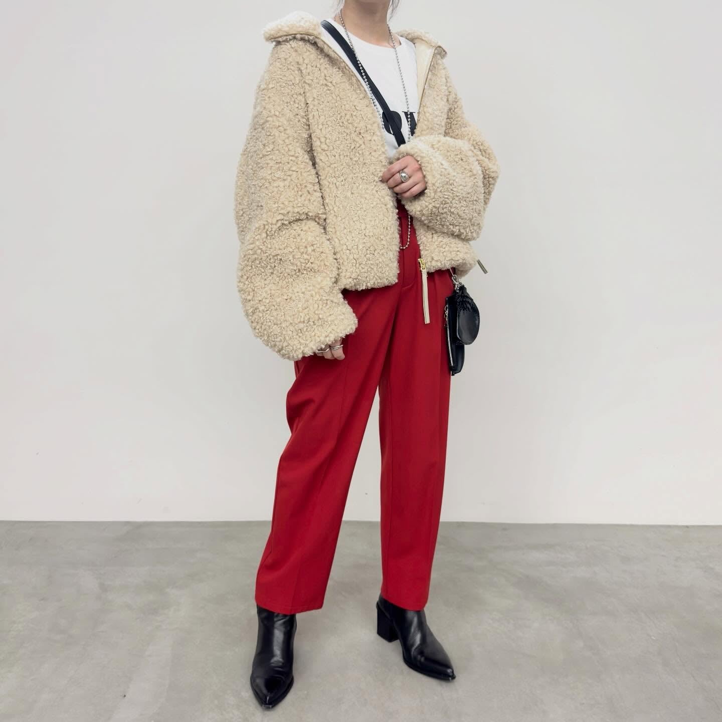 【NUS】ファインカールボアスタンドカラーブルゾン/662-34506