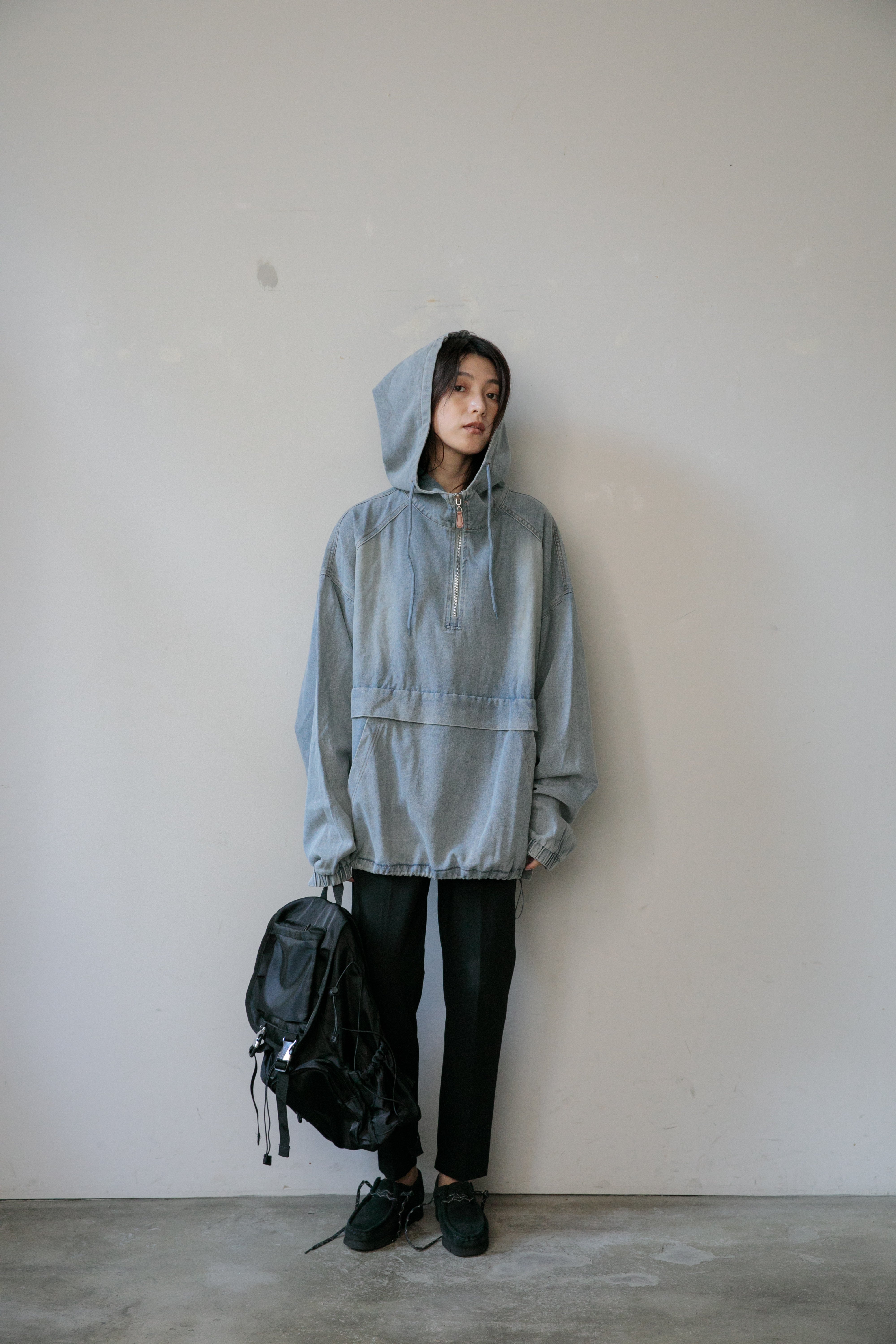 【再販入荷】【AGAWD】デニムフードプルオーバー/2517-111786