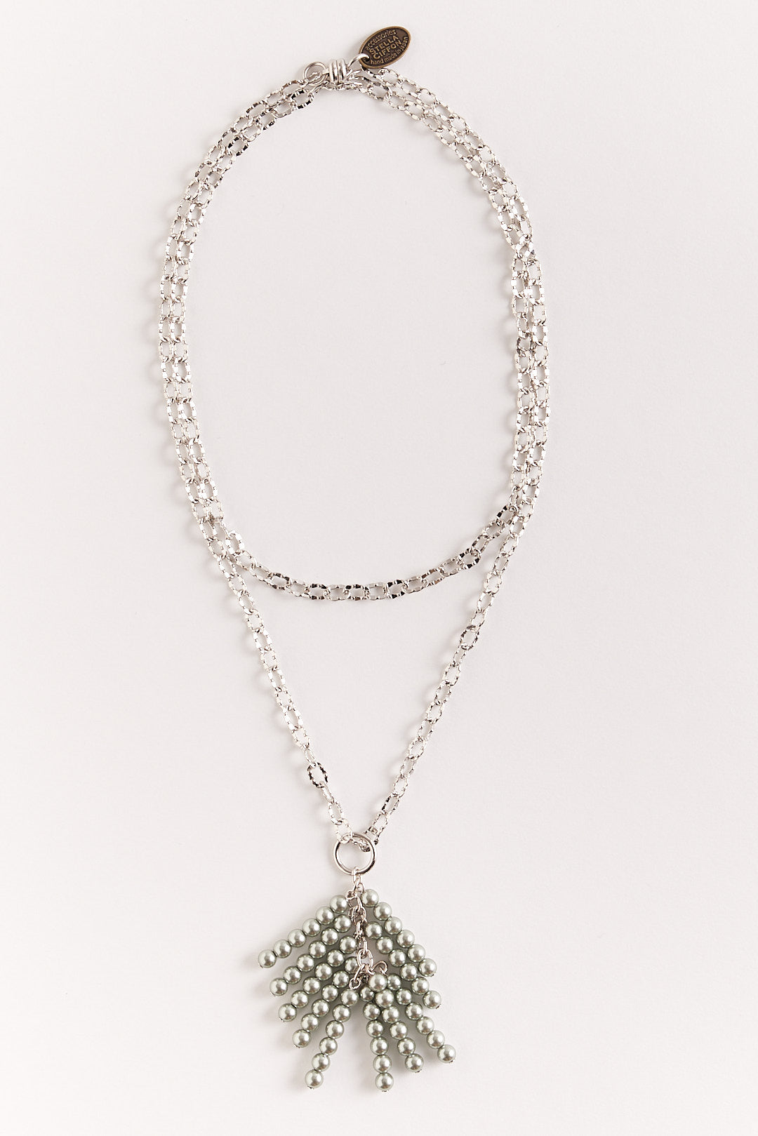 【STELLA CIFFON】レジンパールフリンジロングネックレス/AST2-26N09